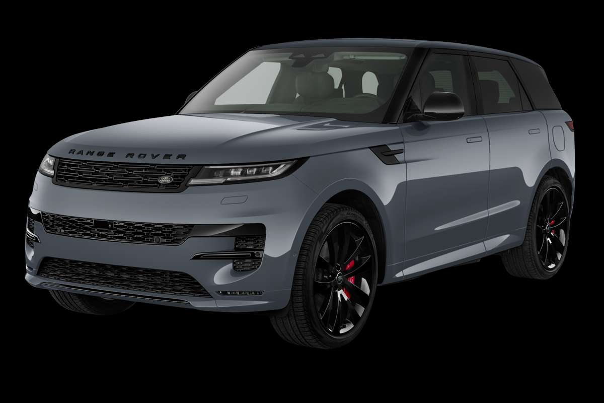 Schräge Frontansicht eines Land Rover Range Rover Sport, freigestellt