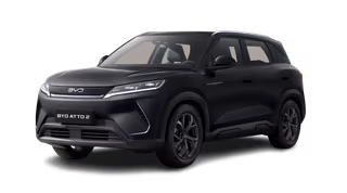 Schräge Frontansicht auf einen BYD Atto 2 Comfort, freigestellt