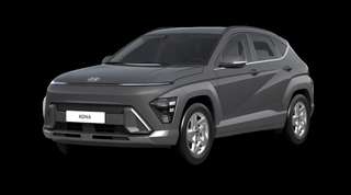Schräge Frontansicht auf einen Hyundai Kona Trend, freigestellt