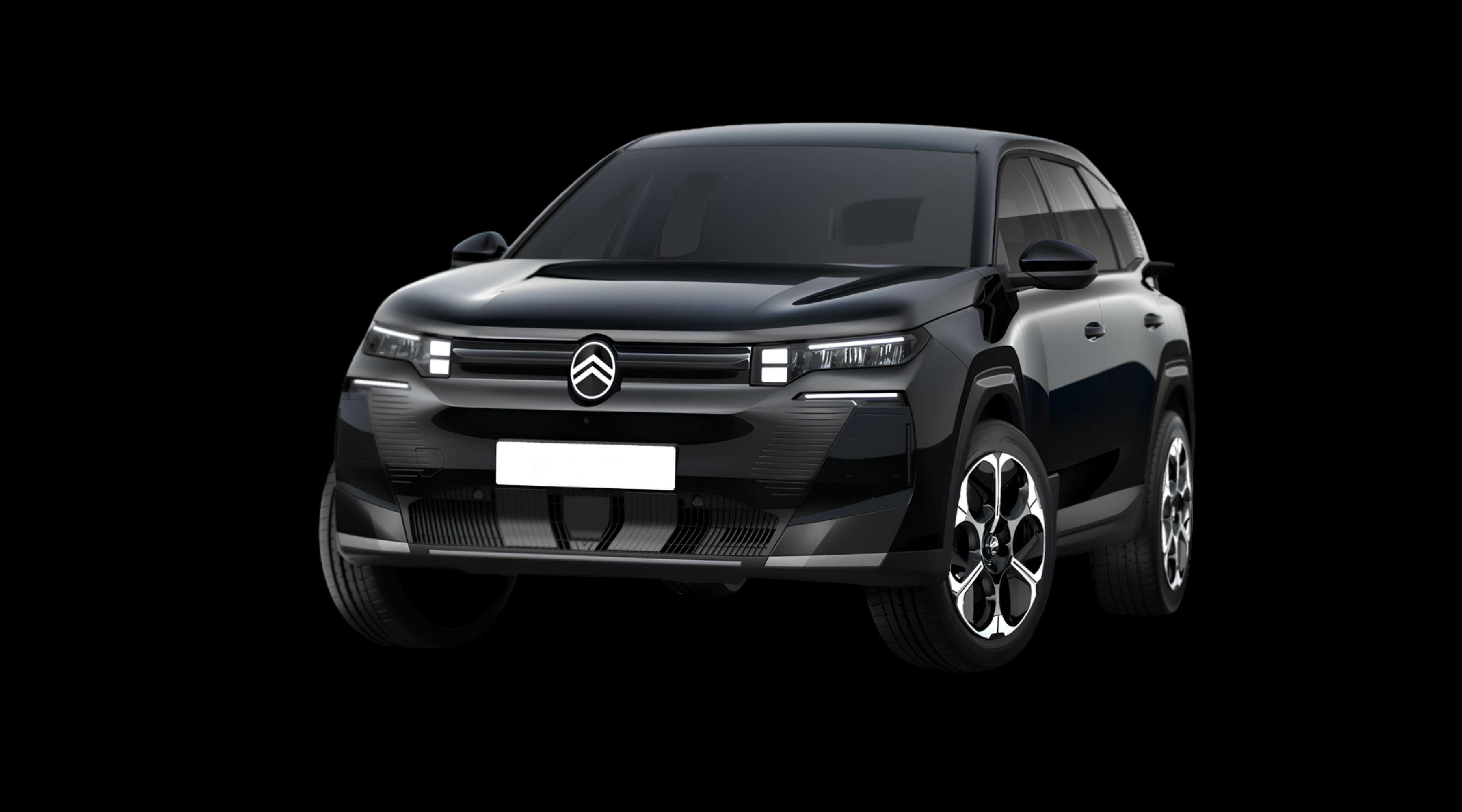 Schräge Frontansicht eines Citroën C5 Aircross, freigestellt