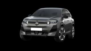 Schräge Frontansicht auf einen Citroën C5 Aircross PLUS, freigestellt
