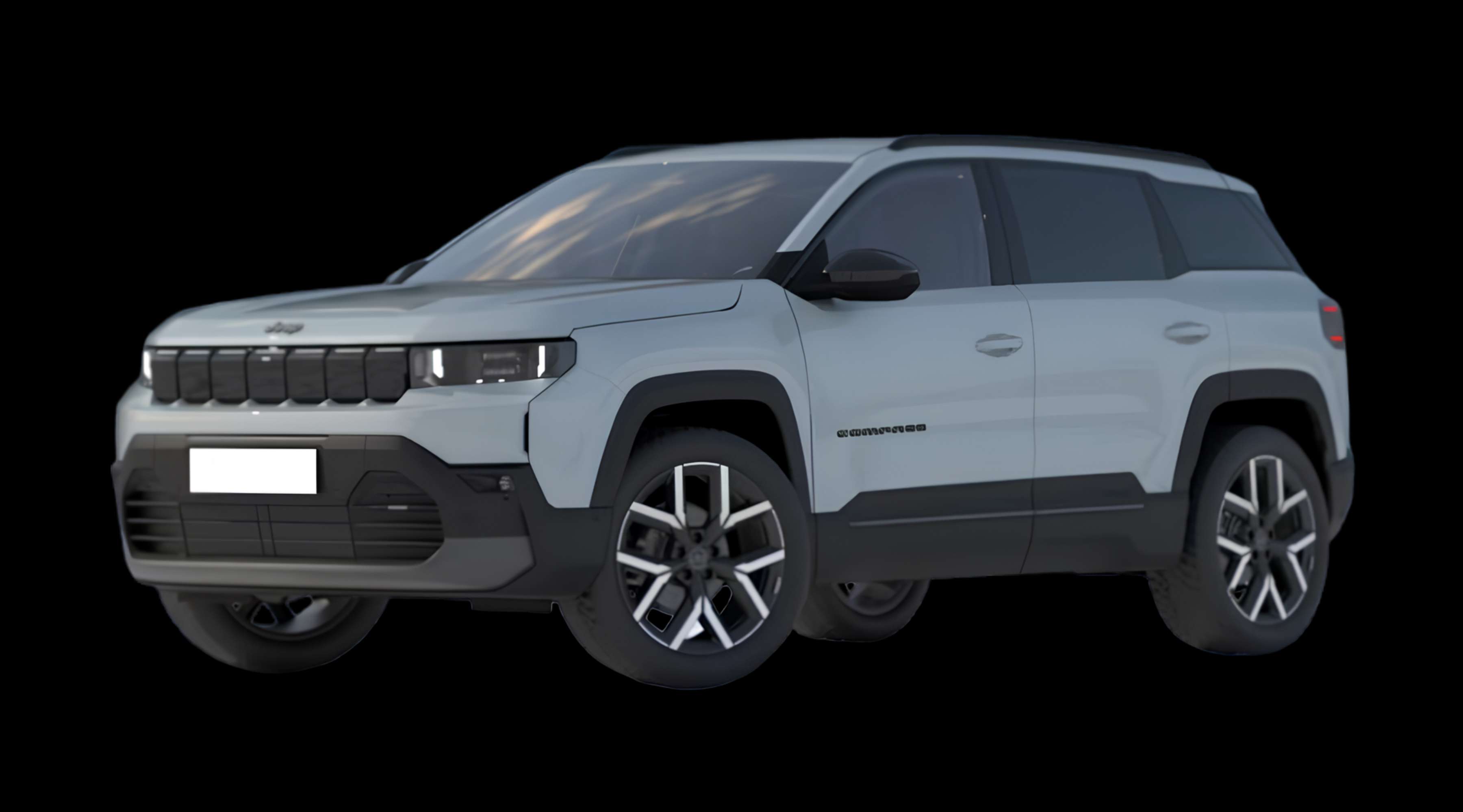 Schräge Frontansicht eines Jeep Compass, freigestellt