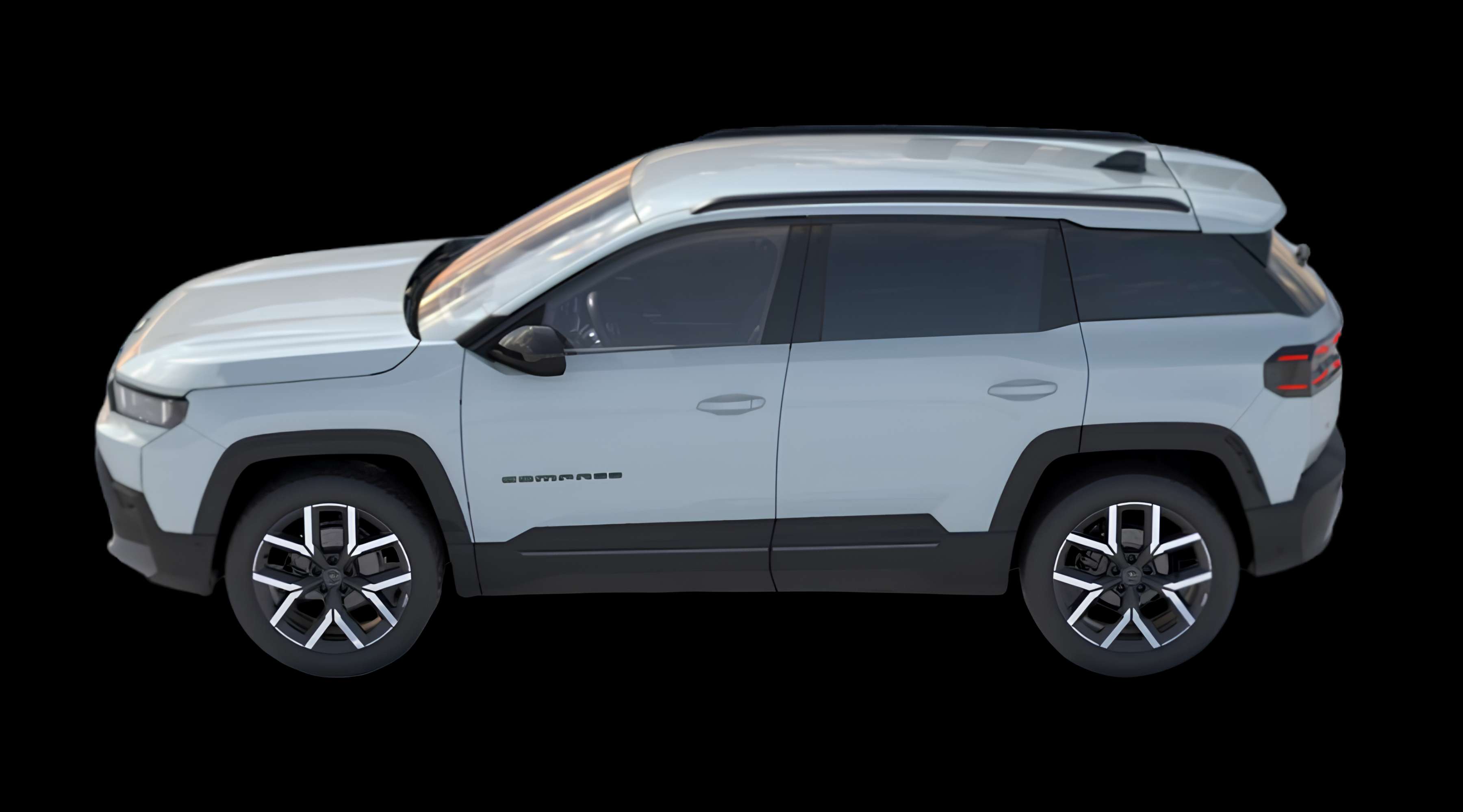 Seitenansicht eines Jeep Compass