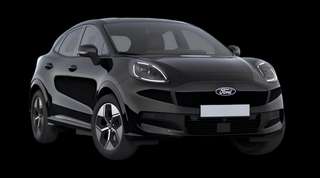 Schräge Frontansicht auf einen Ford Puma Gen-E , freigestellt