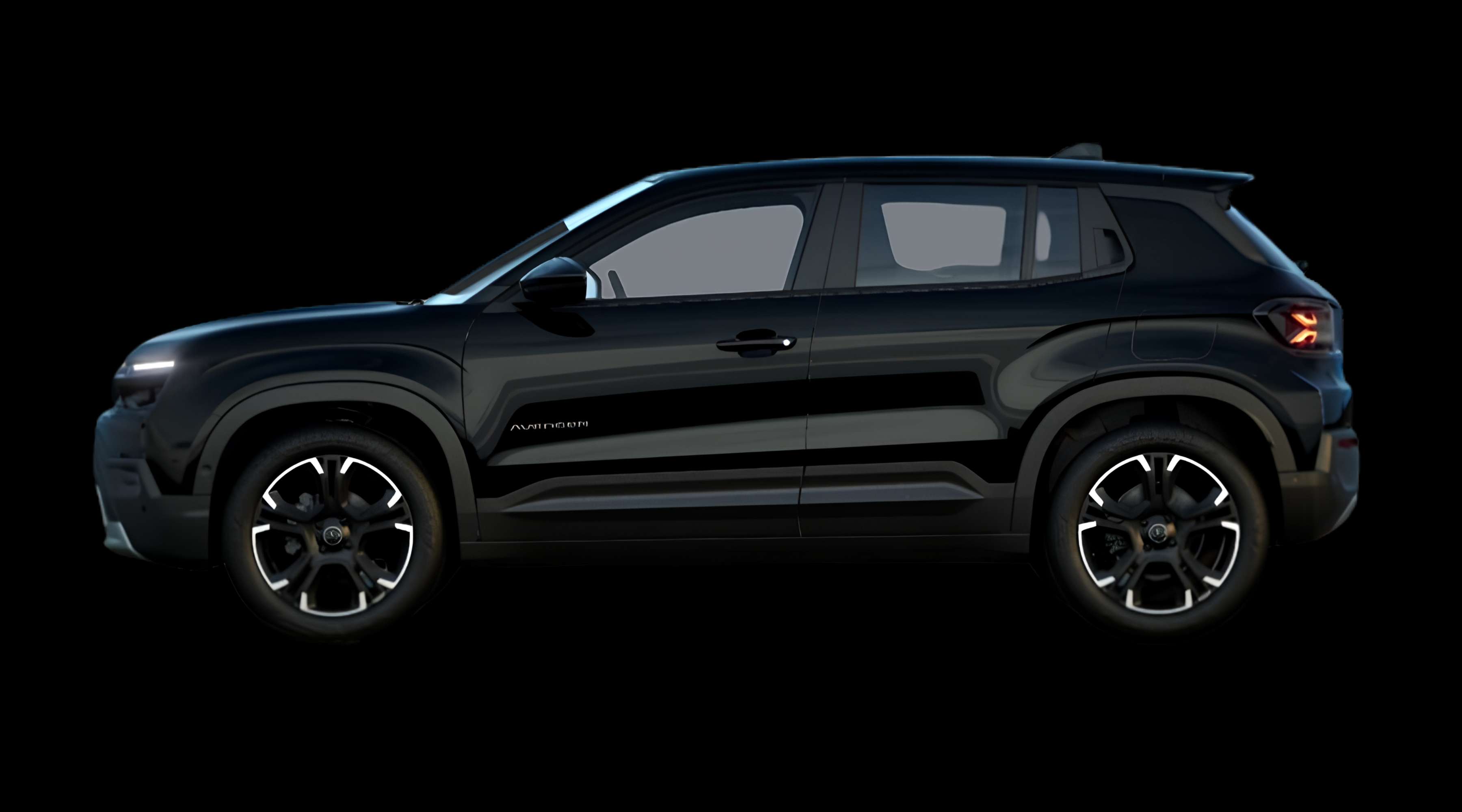 Seitenansicht eines Jeep Avenger