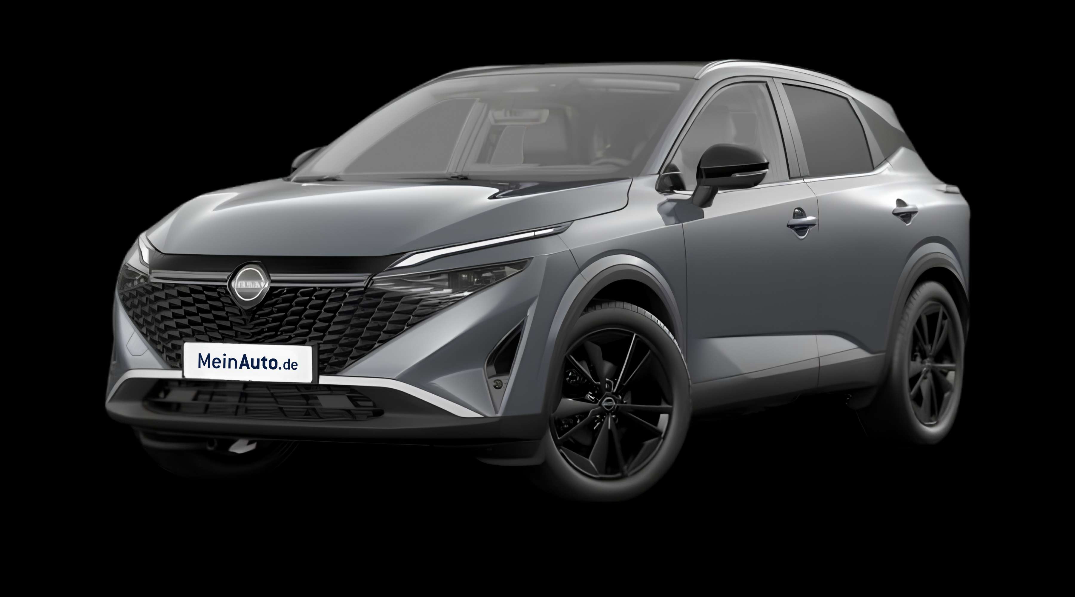 Schräge Frontansicht eines Nissan Qashqai, freigestellt