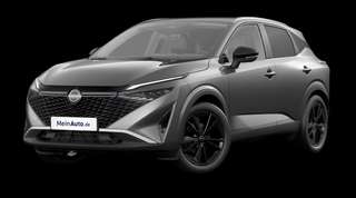 Schräge Frontansicht auf einen Nissan Qashqai Tekna, freigestellt