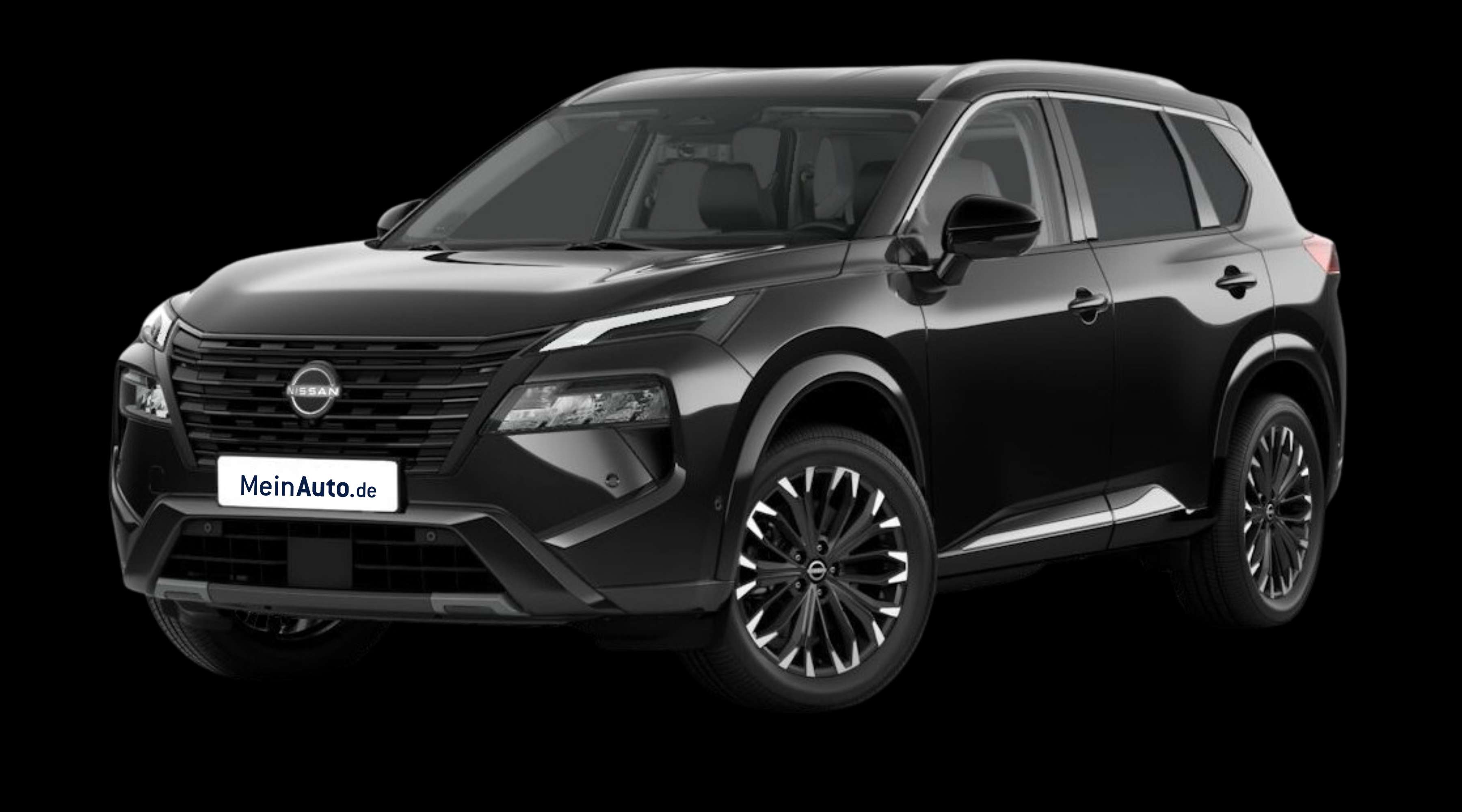 Schräge Frontansicht eines Nissan X-TRAIL, freigestellt