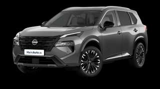 Schräge Frontansicht auf einen Nissan X-TRAIL TEKNA, freigestellt