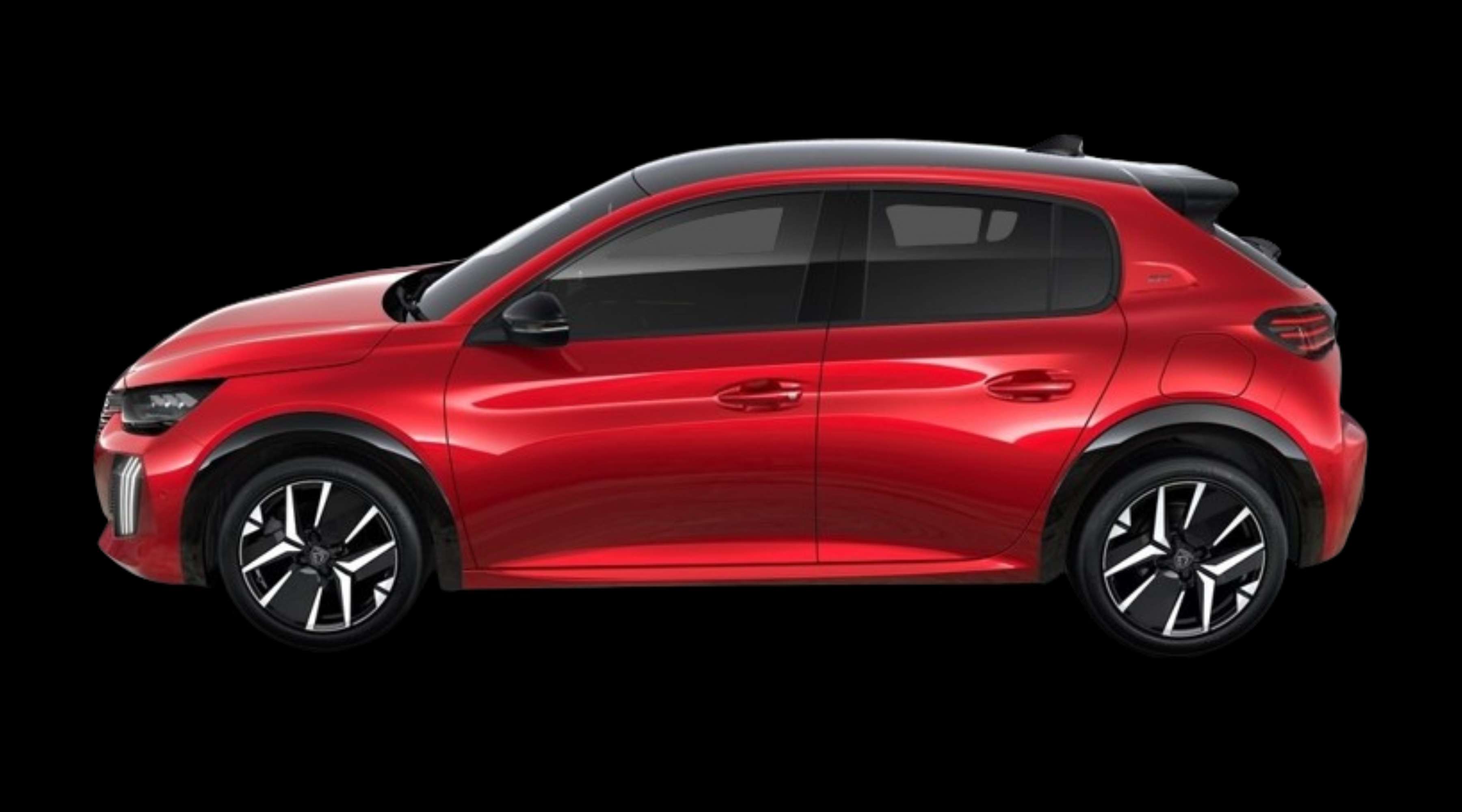 Seitenansicht eines Peugeot 208