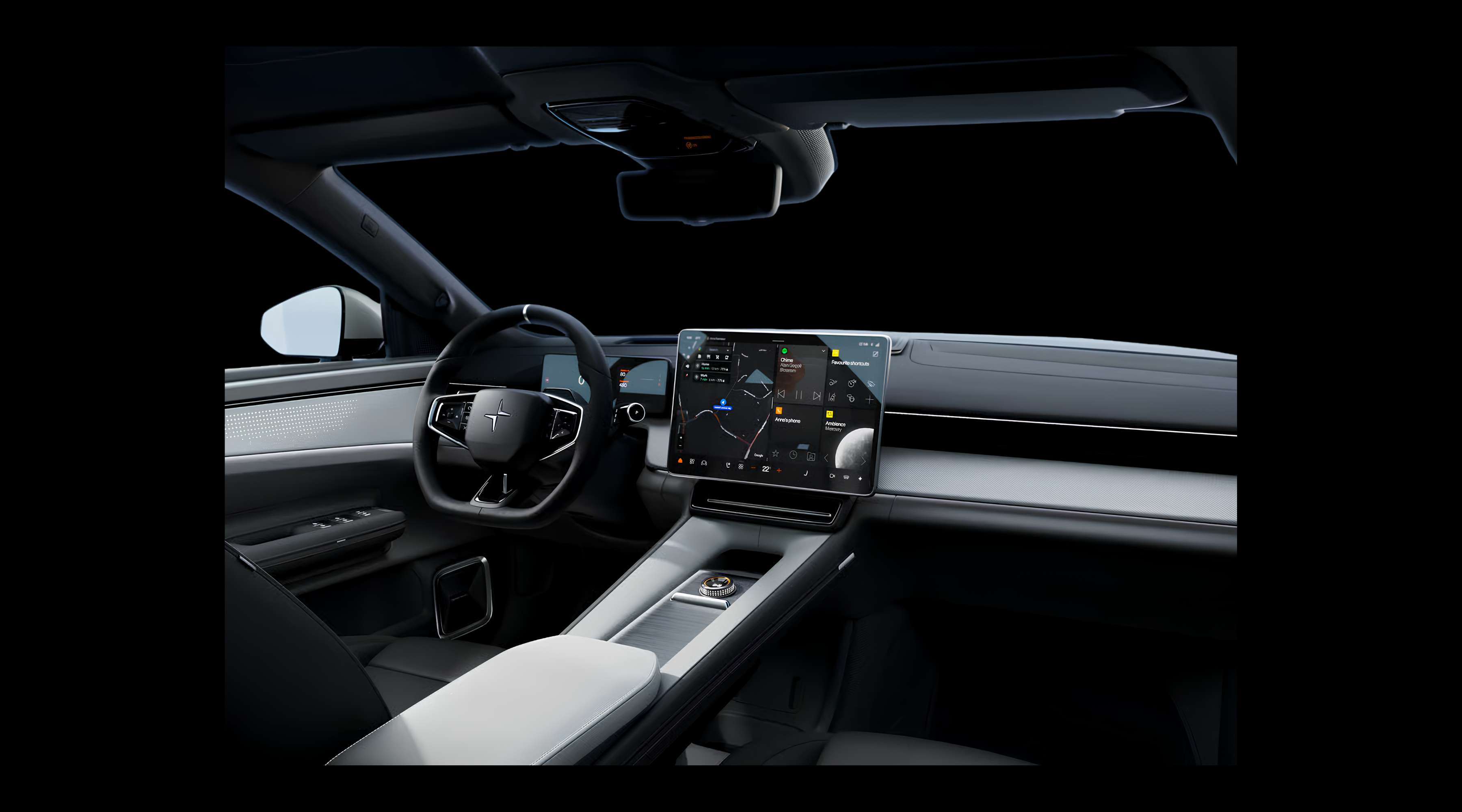 Armaturenbrett eines Polestar 4 coupé
