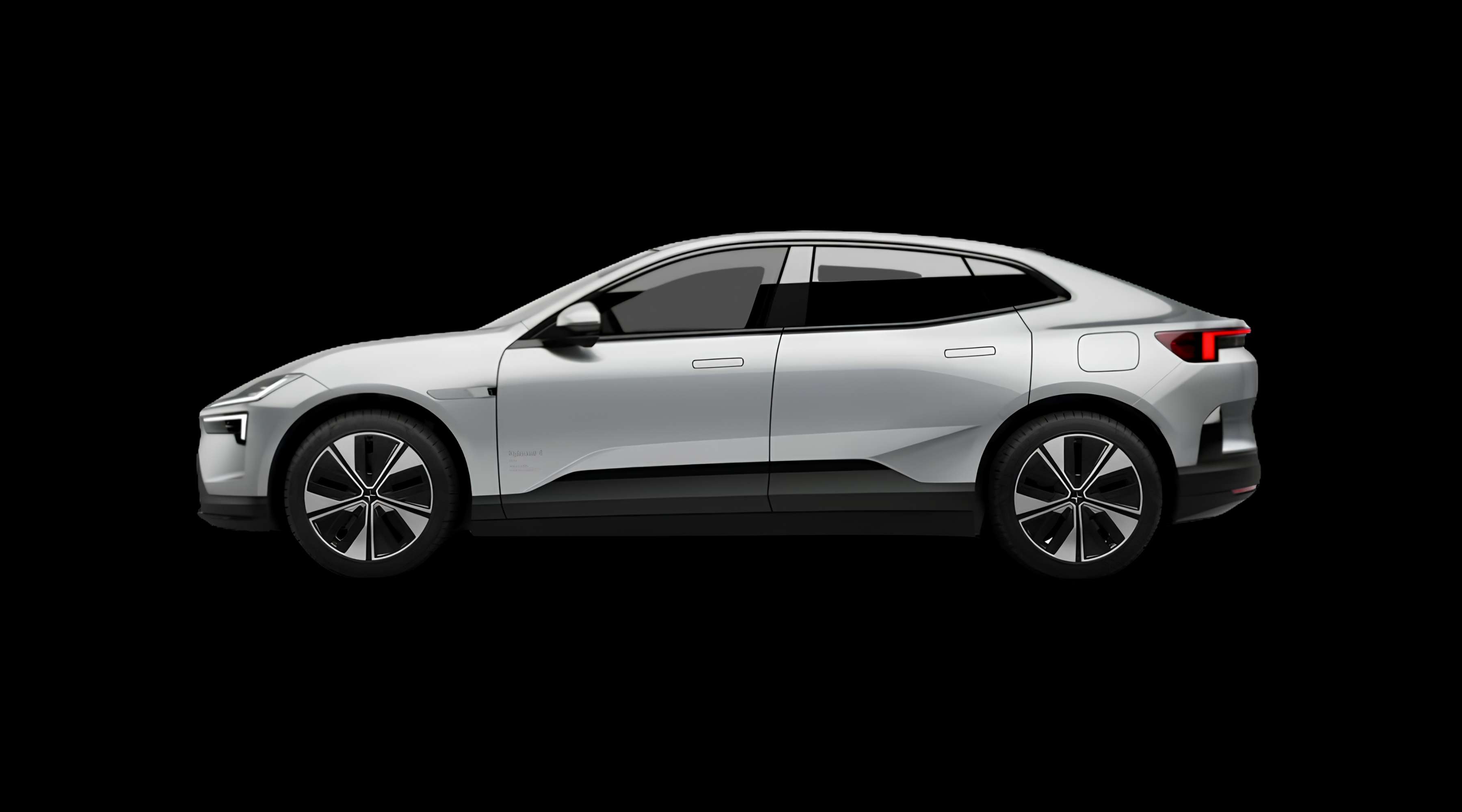 Seitenansicht eines Polestar 4 coupé