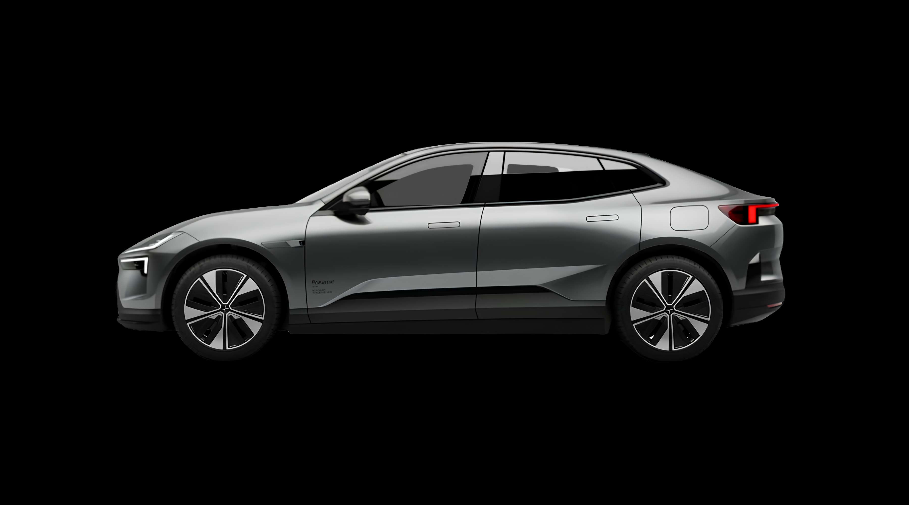Seitenansicht eines Polestar 4 coupé