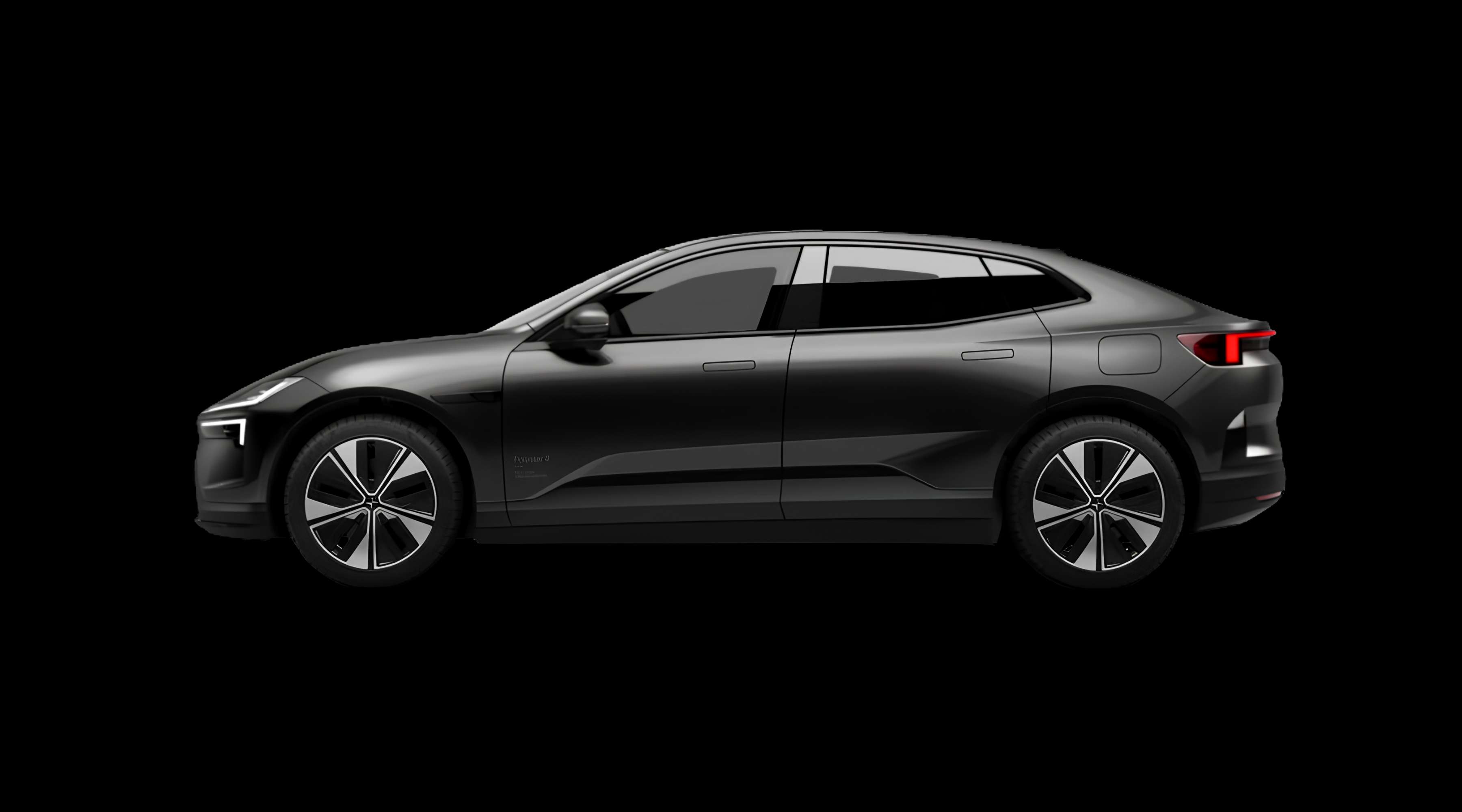 Seitenansicht eines Polestar 4 coupé