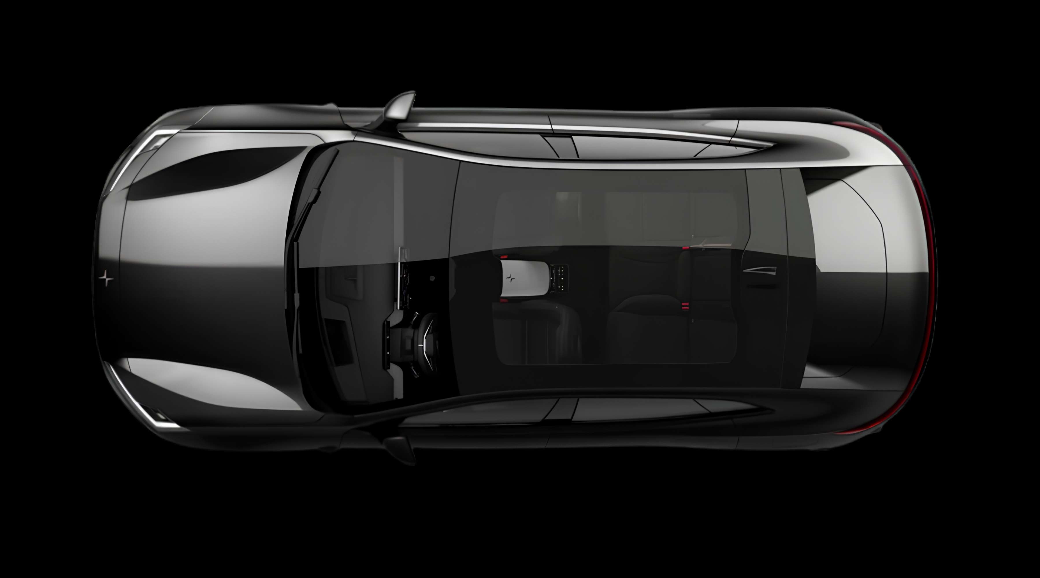 Heckansicht eines Polestar 4 coupé