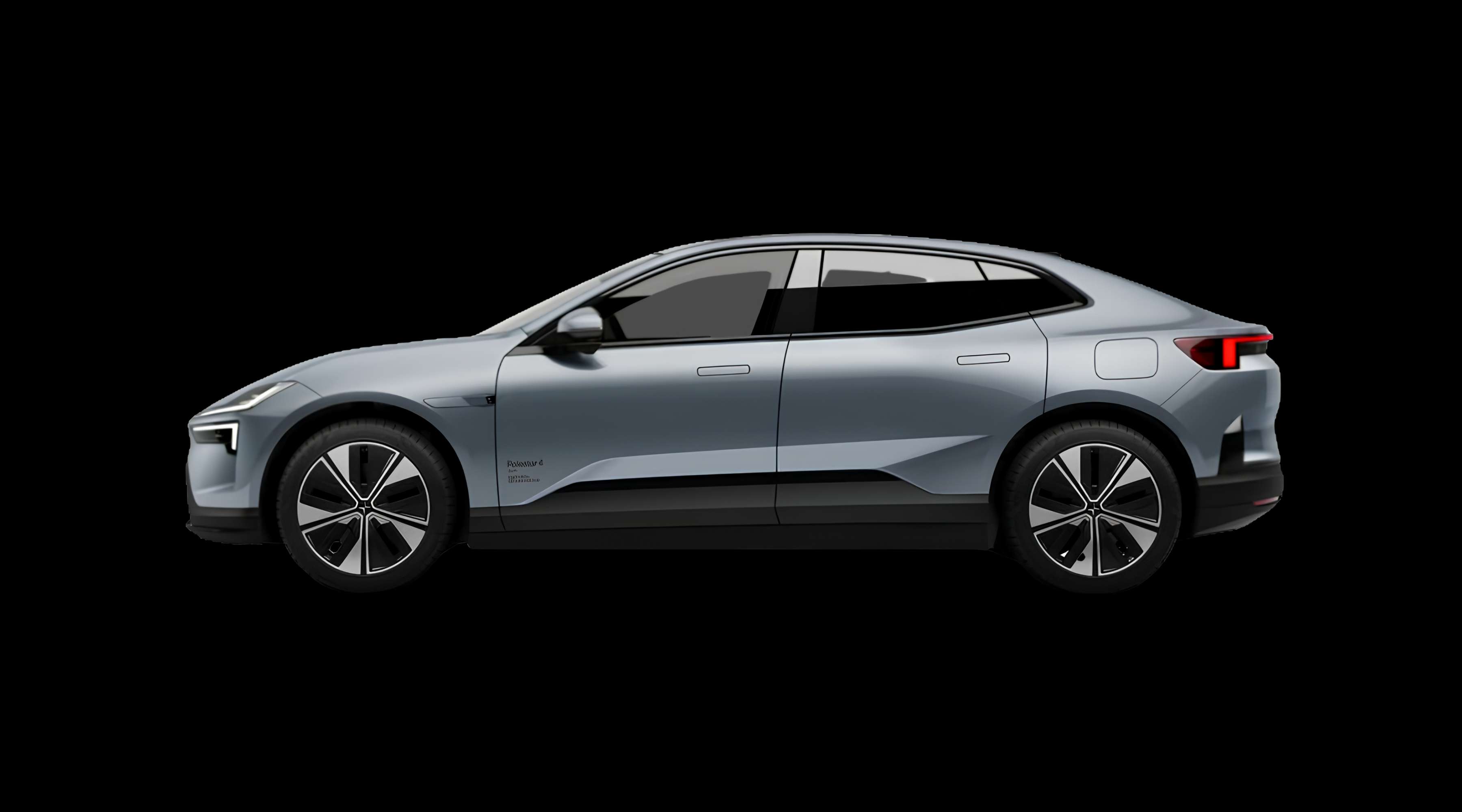 Seitenansicht eines Polestar 4 coupé