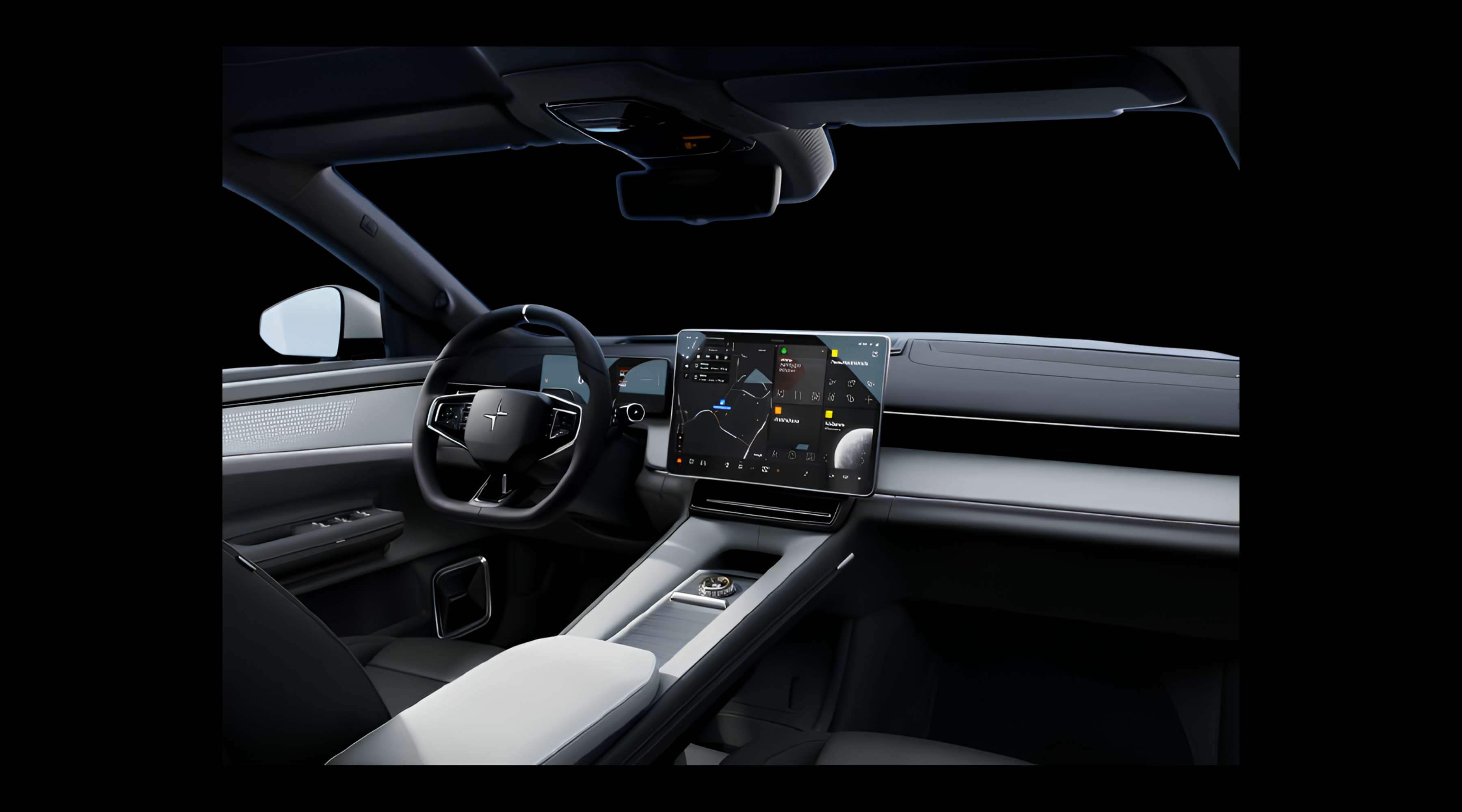Armaturenbrett eines Polestar 4 coupé
