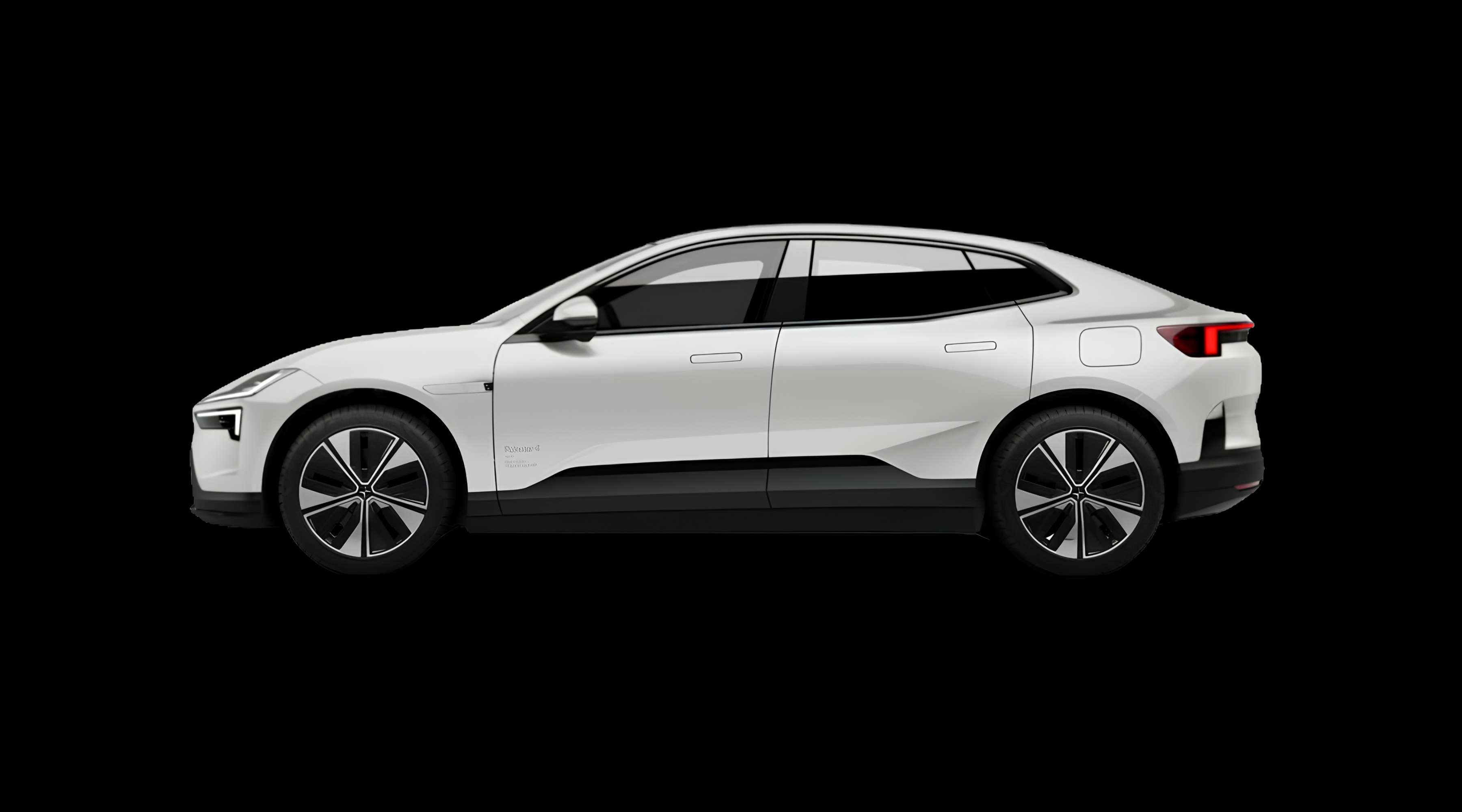 Seitenansicht eines Polestar 4 coupé