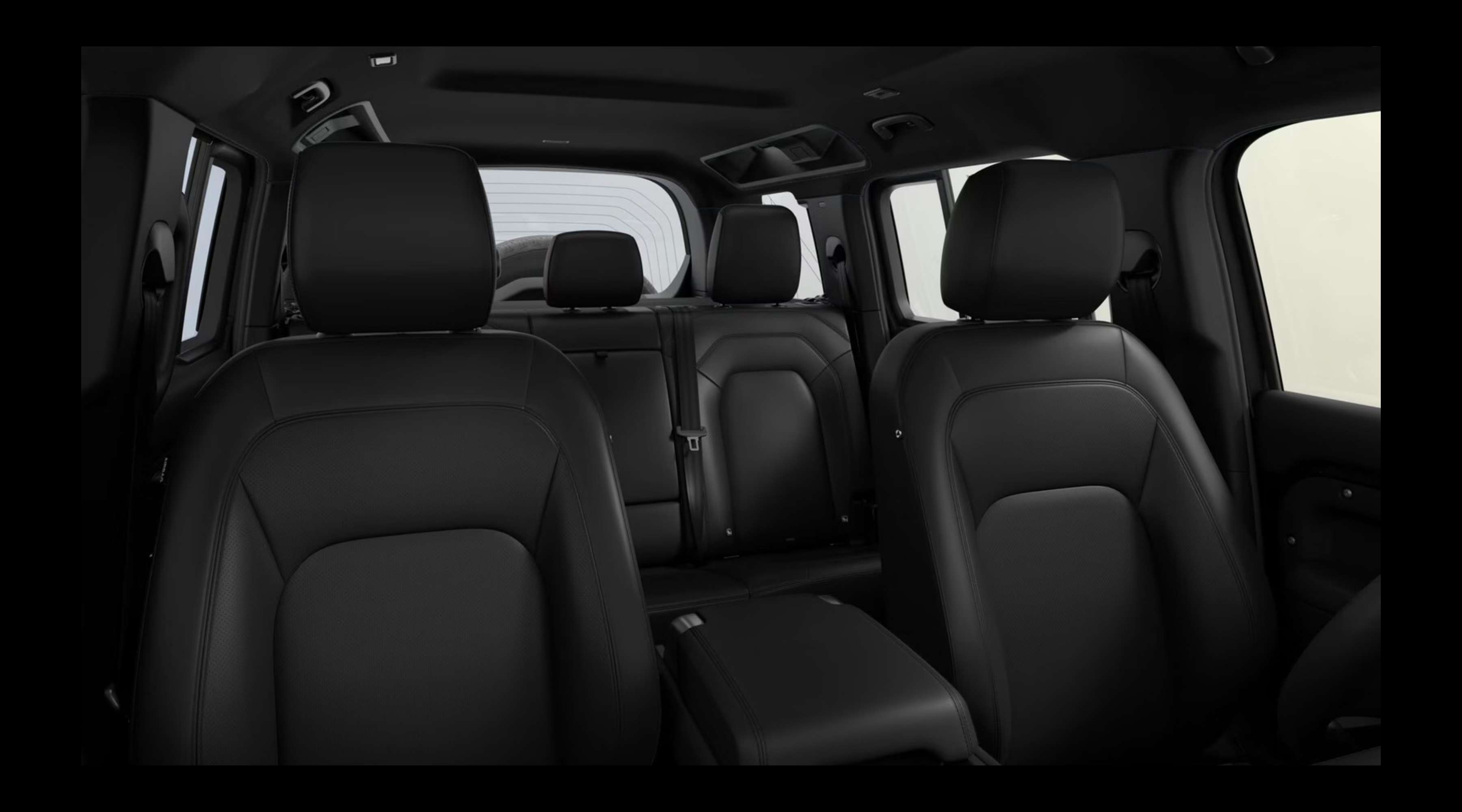 Vordersitze eines Land Rover Defender