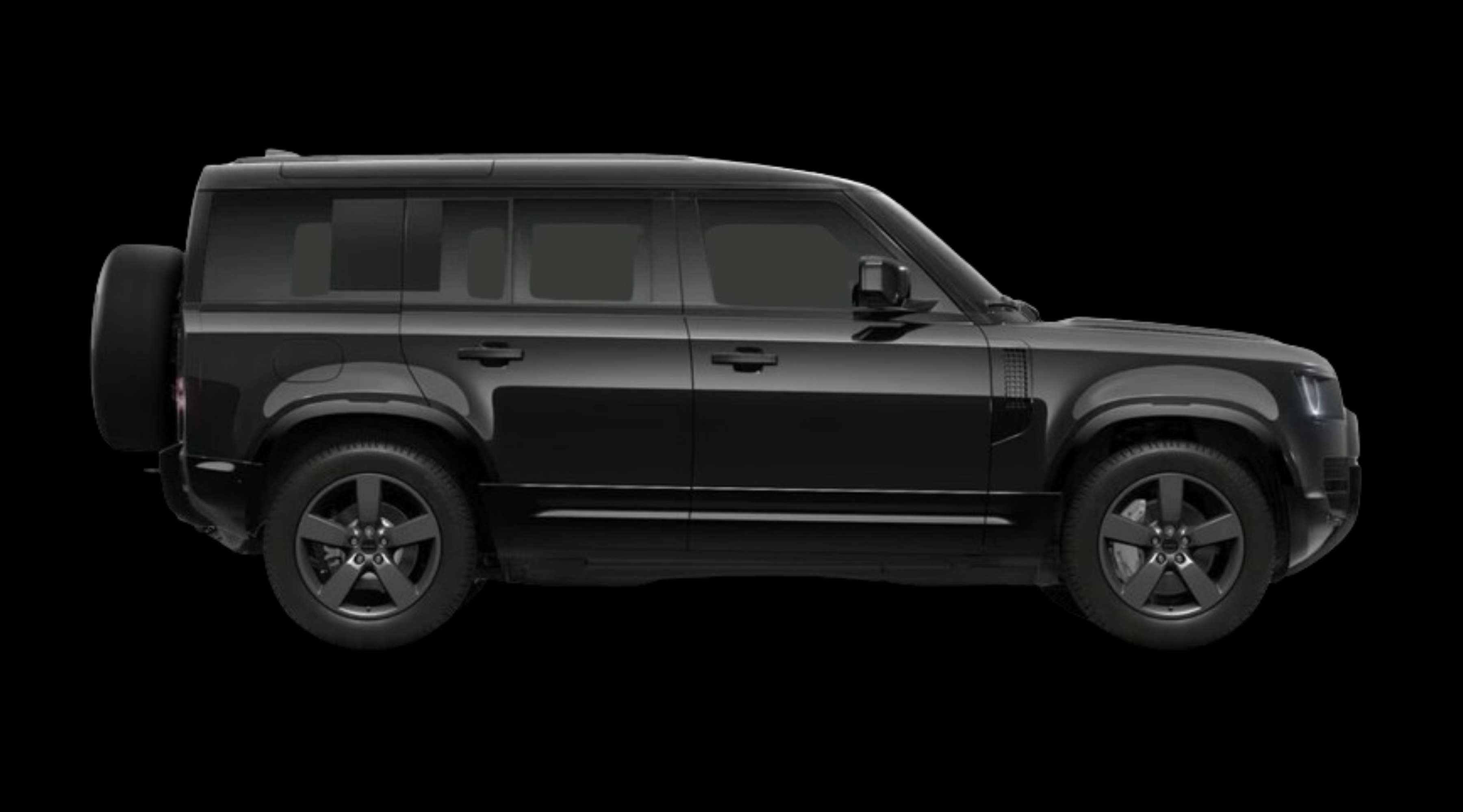Seitenansicht eines Land Rover Defender
