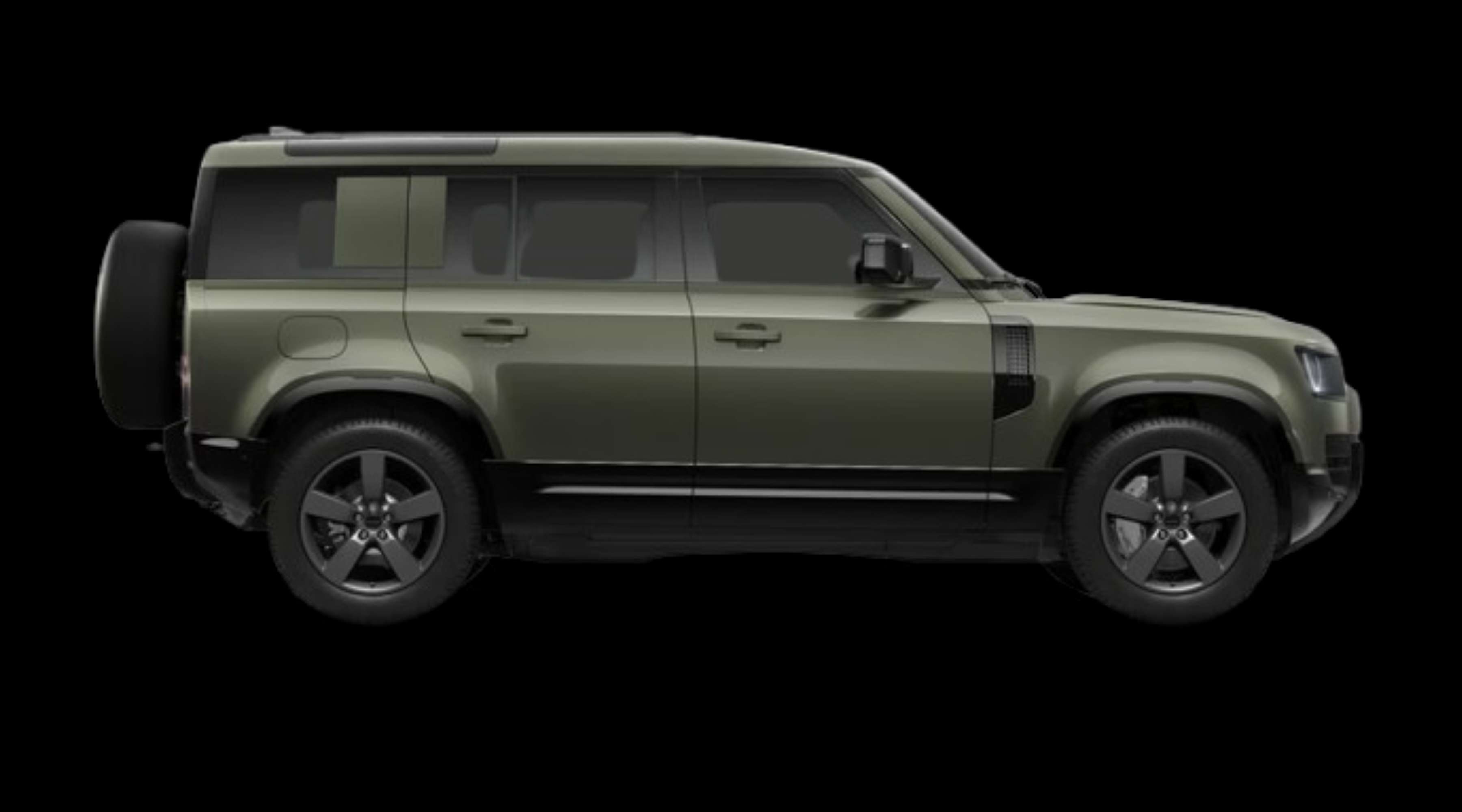 Seitenansicht eines Land Rover Defender