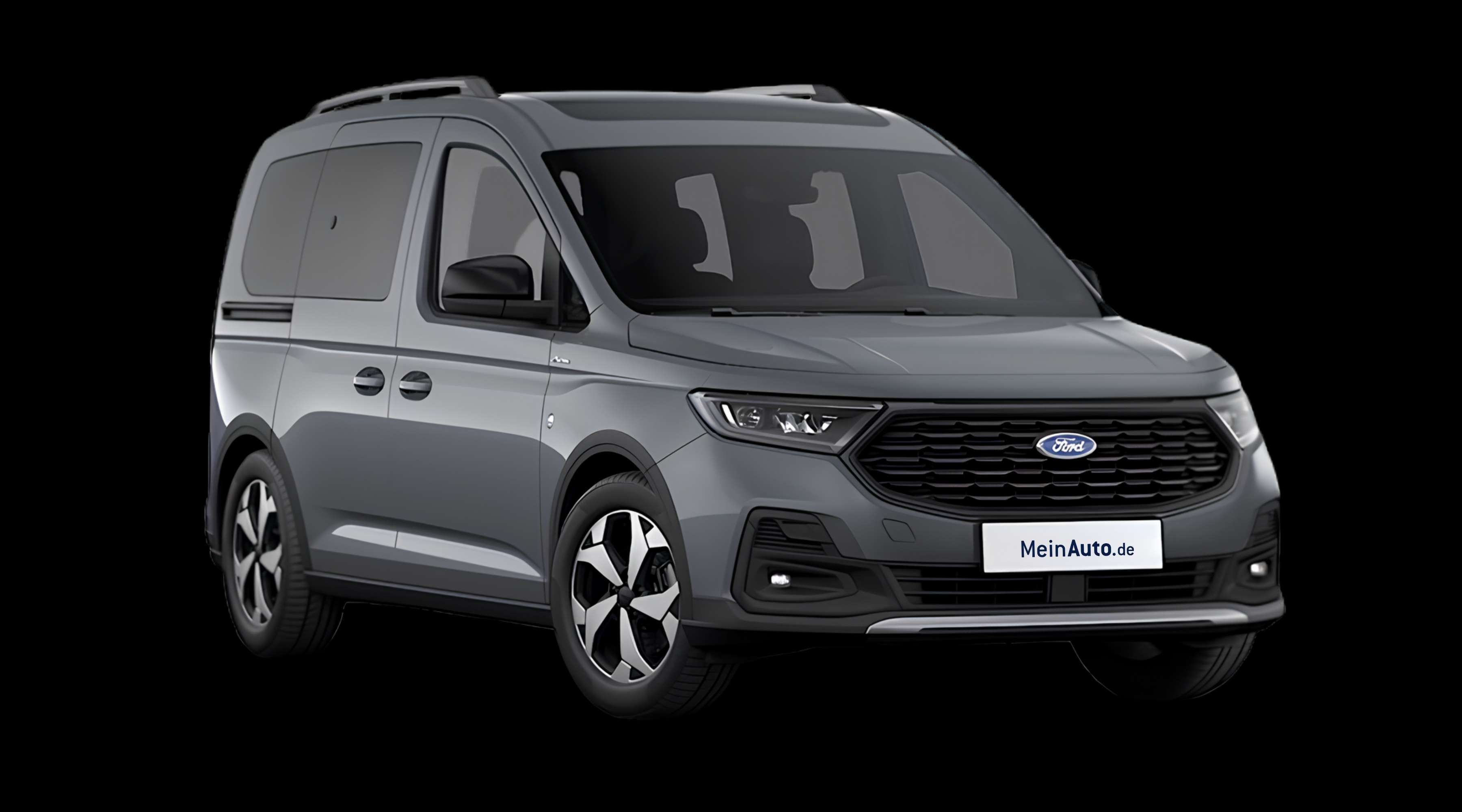 Schräge Frontansicht eines Ford Tourneo Connect, freigestellt