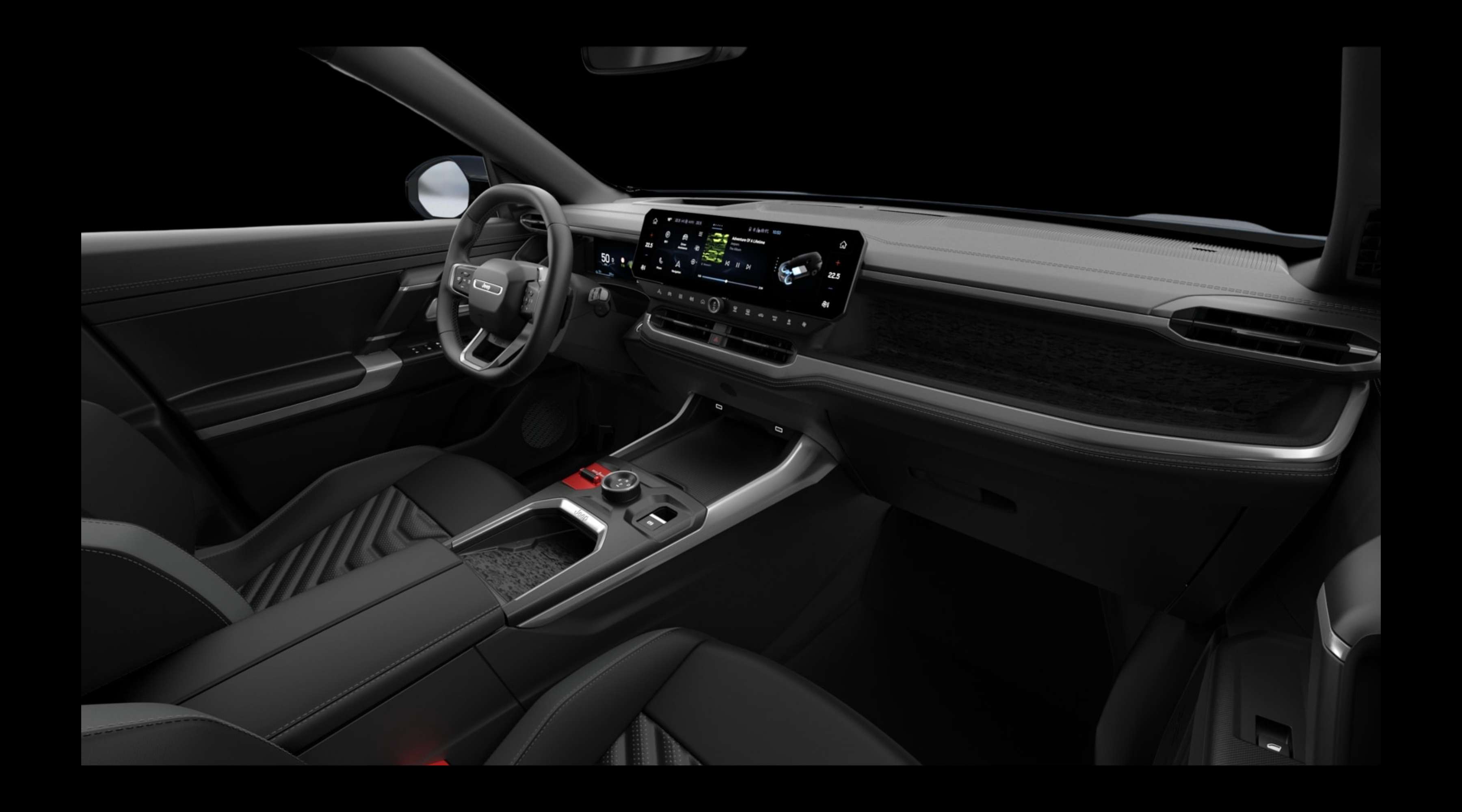 Vordersitze eines Jeep Compass