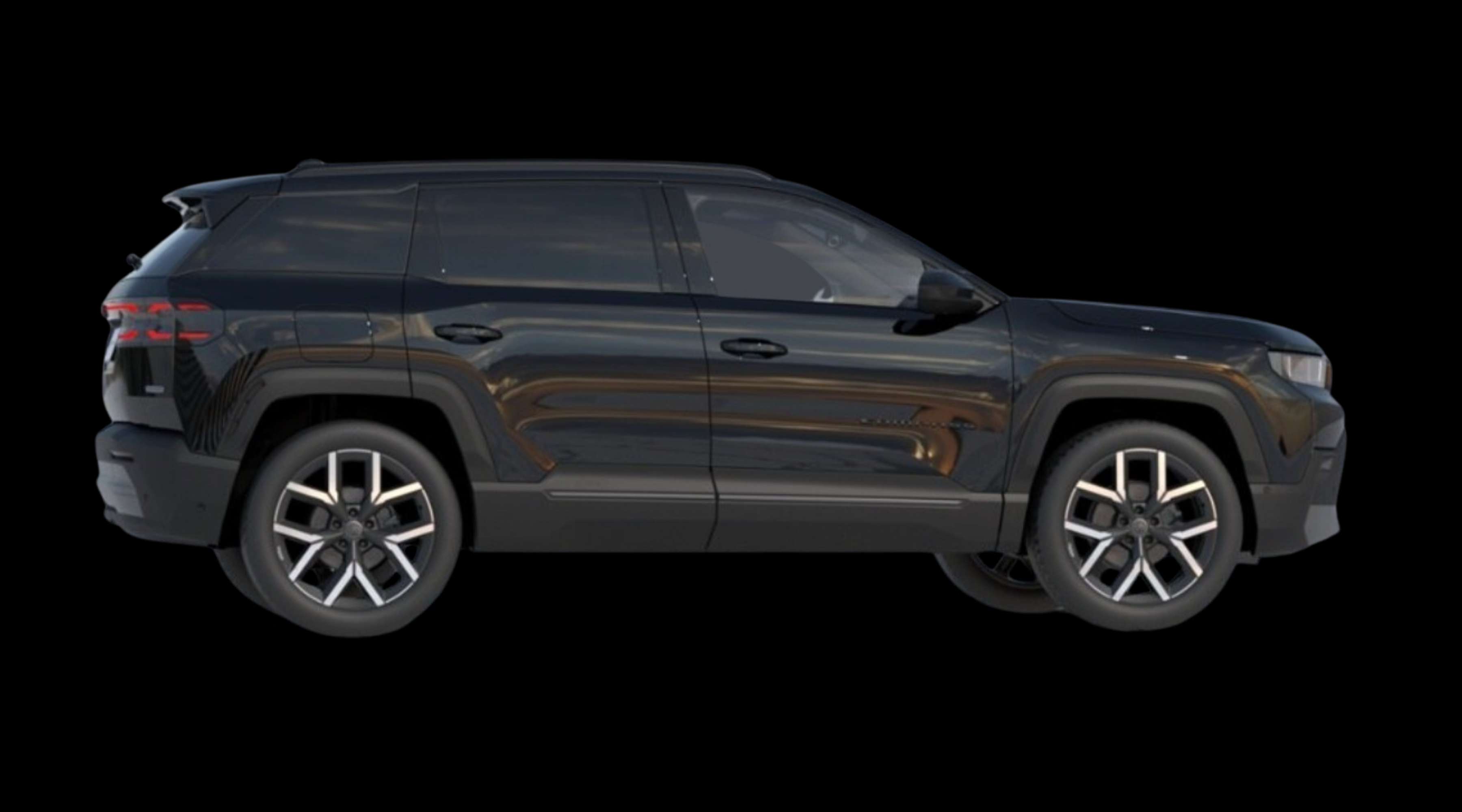 Seitenansicht eines Jeep Compass
