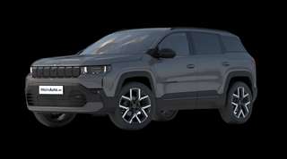 Schräge Frontansicht auf einen Jeep Compass Summit, freigestellt