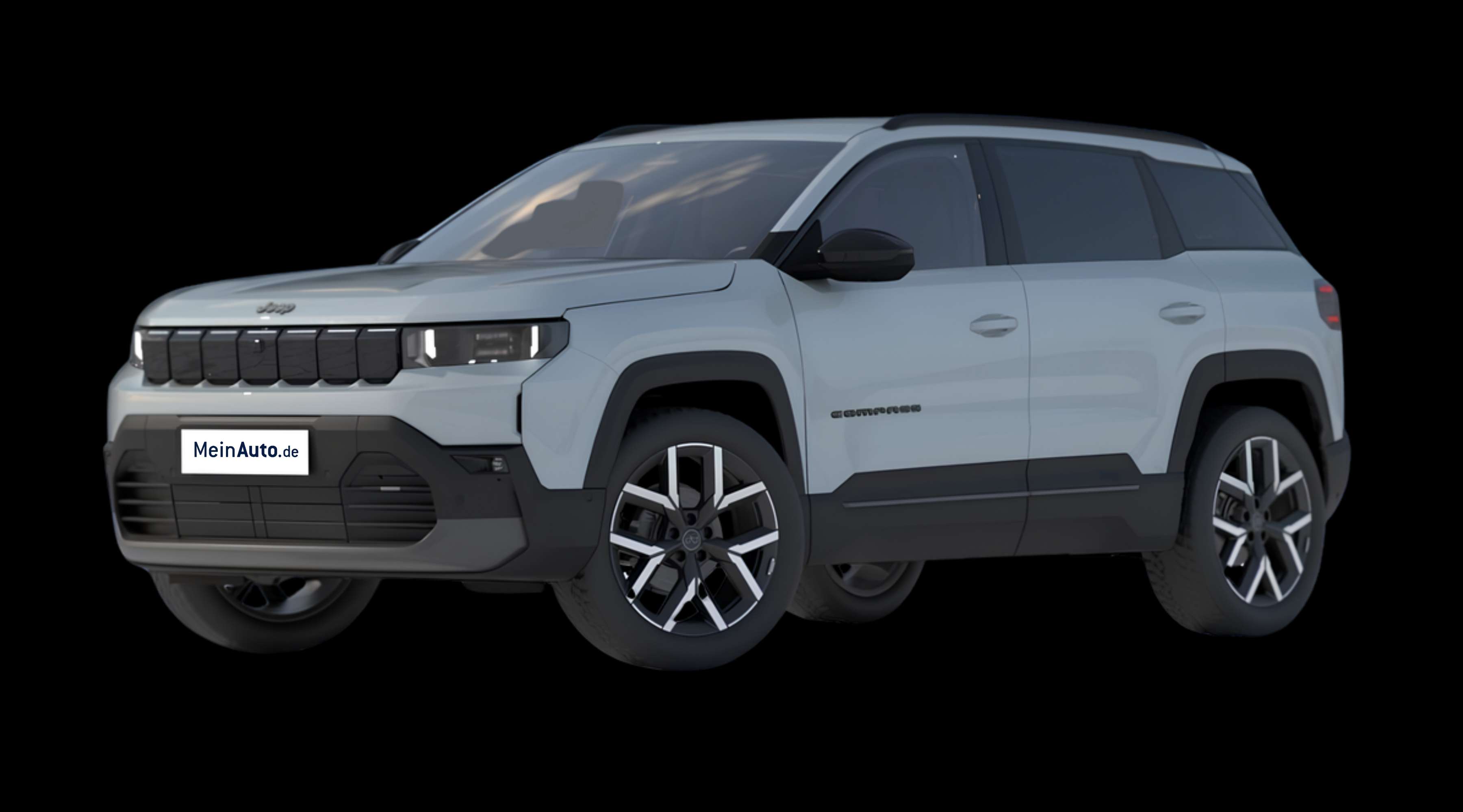 Schräge Frontansicht eines Jeep Compass, freigestellt