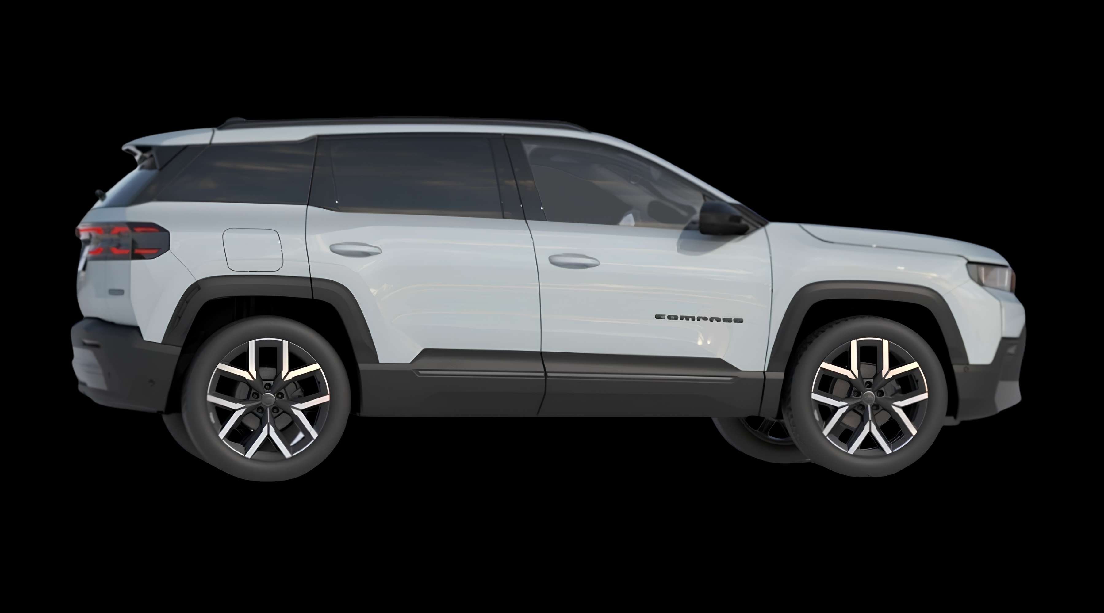 Seitenansicht eines Jeep Compass