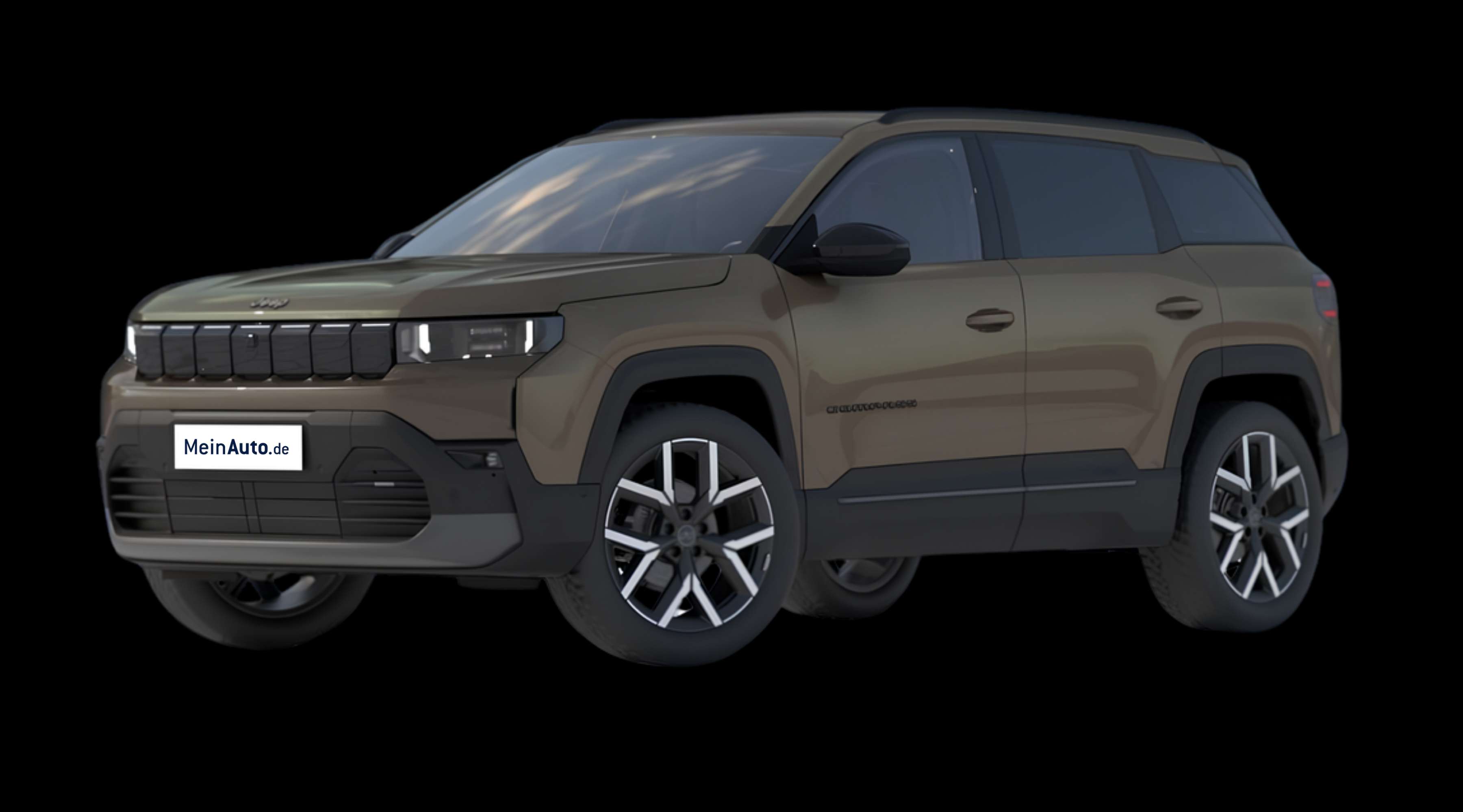 Schräge Frontansicht eines Jeep Compass, freigestellt