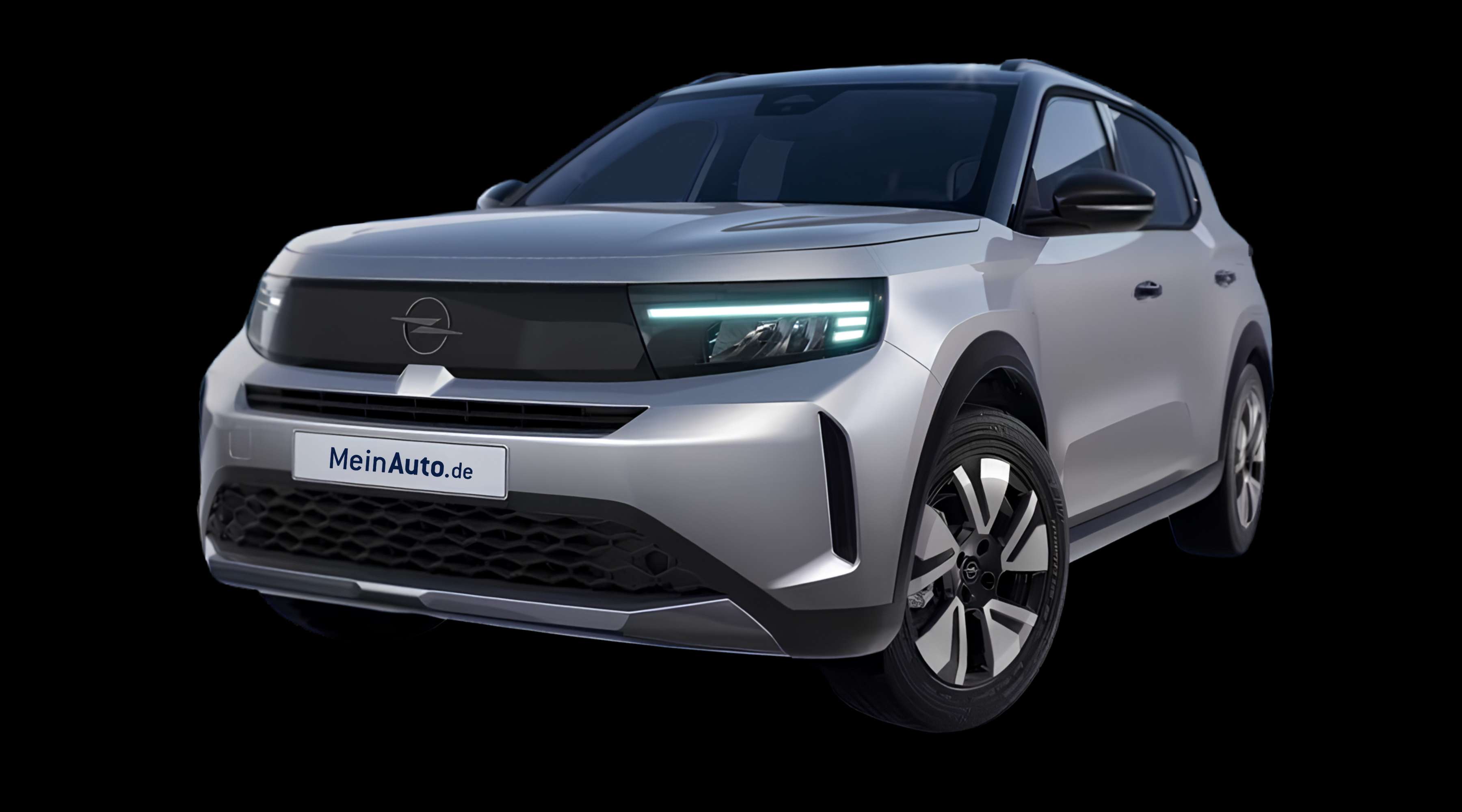 Schräge Frontansicht eines Opel Frontera, freigestellt
