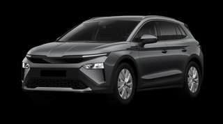 Schräge Frontansicht auf einen Skoda Elroq Selection, freigestellt