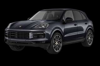 Schräge Frontansicht auf einen Porsche Cayenne , freigestellt