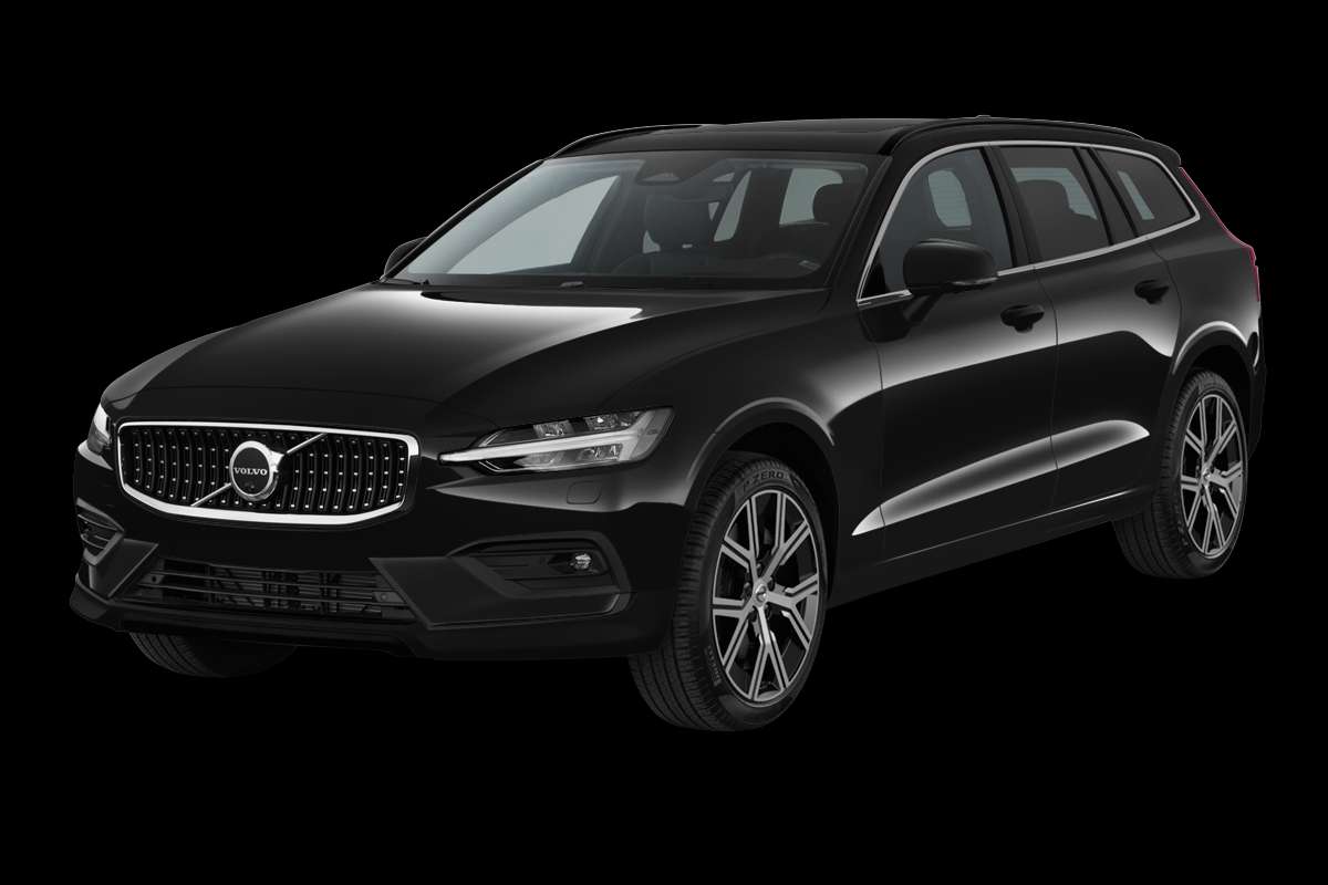 Schräge Frontansicht eines Volvo V60, freigestellt