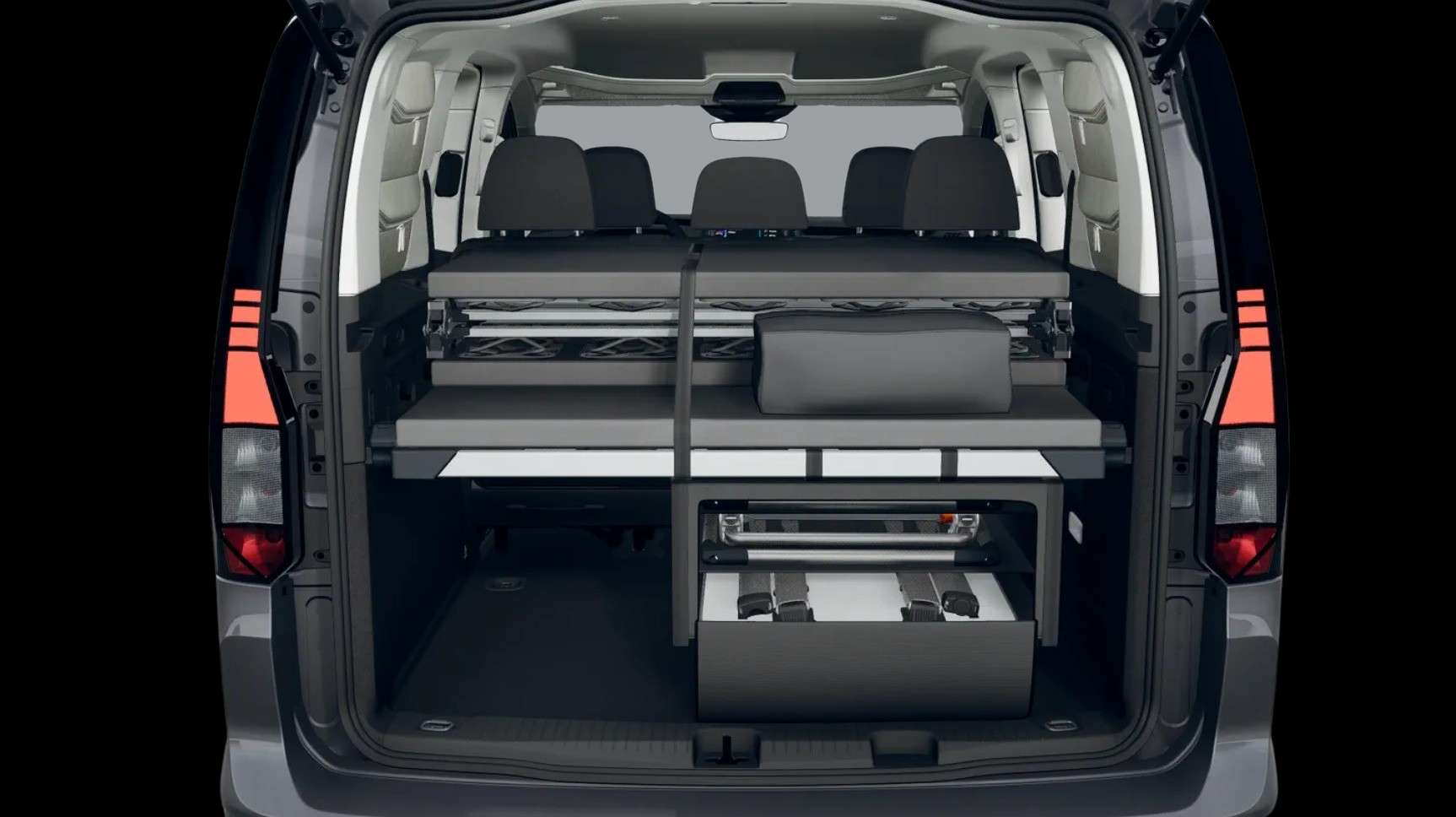 Kofferraum eines Volkswagen Caddy
