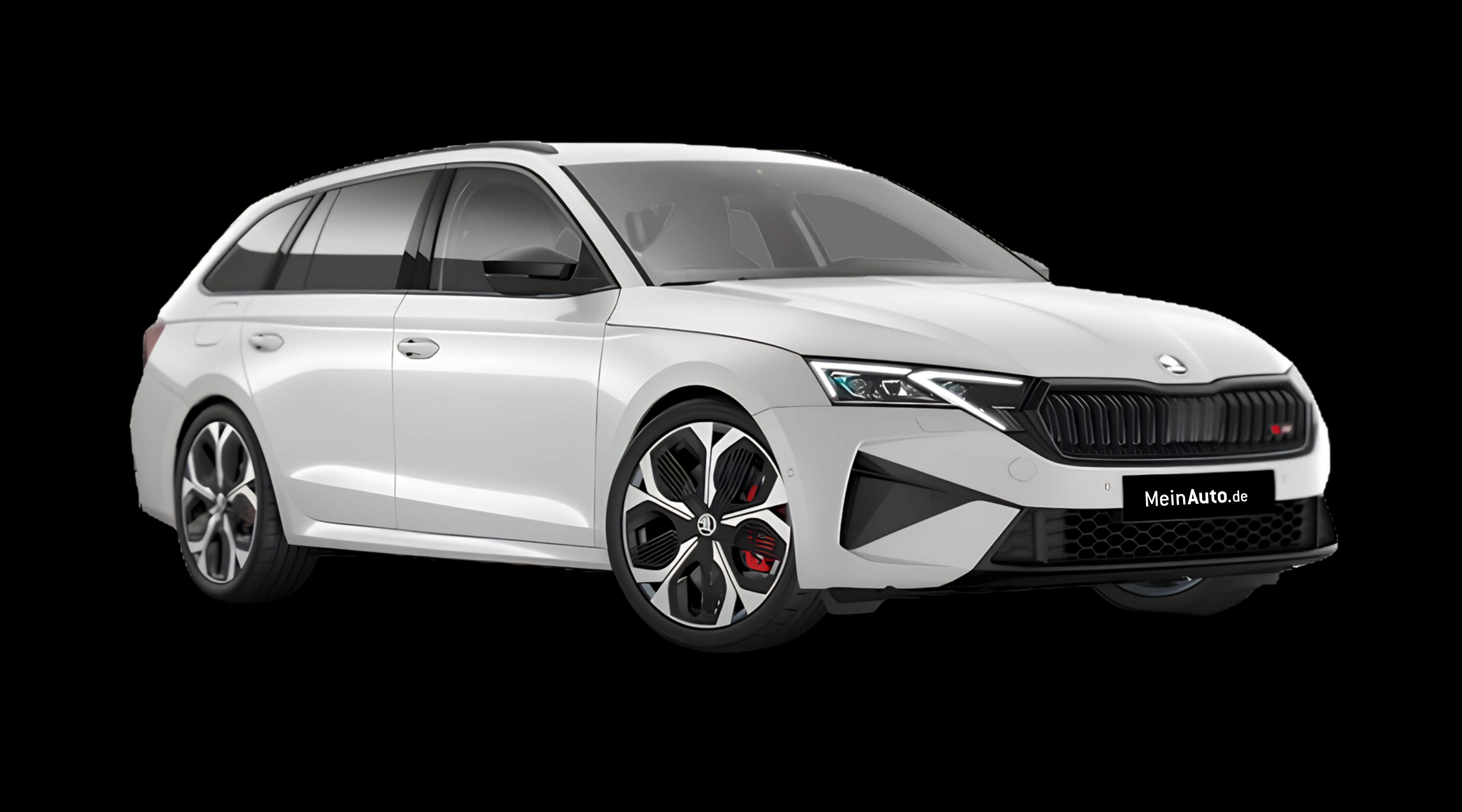 Schräge Frontansicht eines Skoda Octavia, freigestellt
