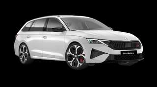 Schräge Frontansicht auf einen Skoda Octavia RS, freigestellt