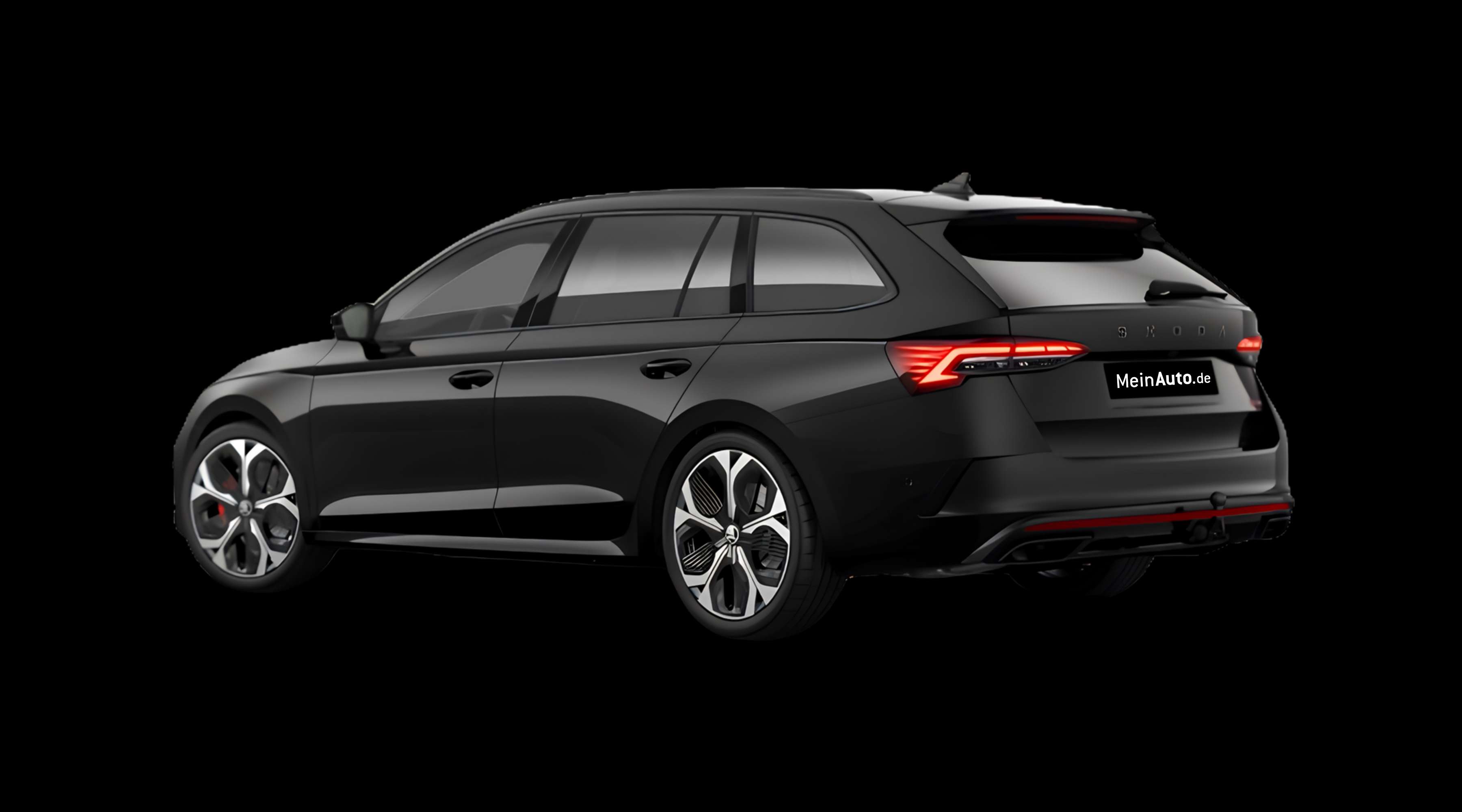 Schräge Heckansicht eines Skoda Octavia, freigestellt