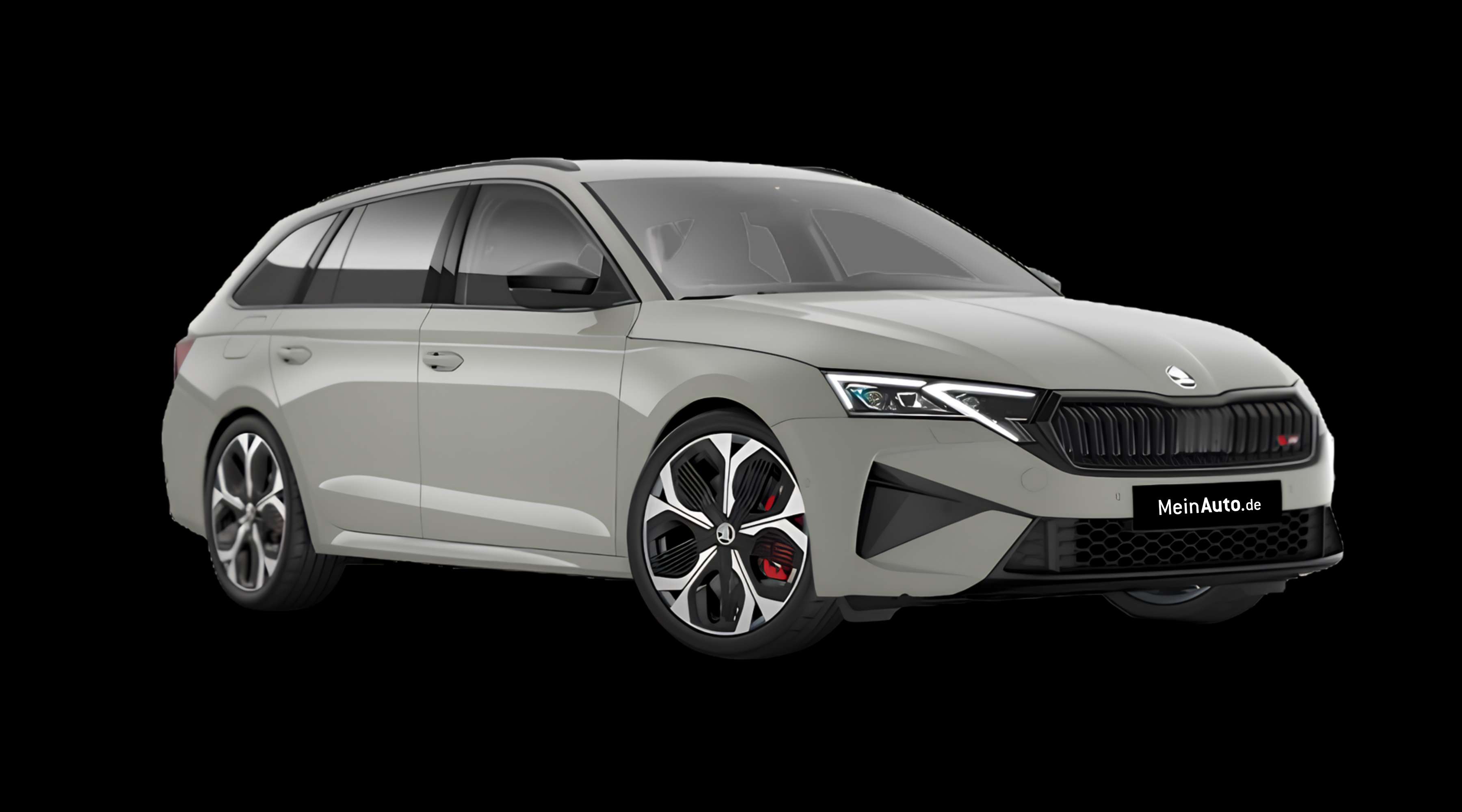 Schräge Frontansicht eines Skoda Octavia, freigestellt