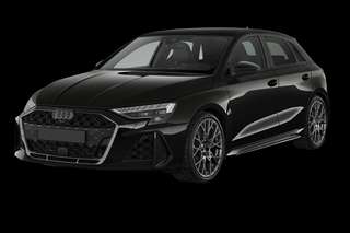 Schräge Frontansicht auf einen Audi RS3 , freigestellt