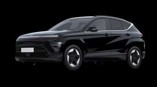 Schräge Frontansicht auf einen Hyundai Kona Trend, freigestellt
