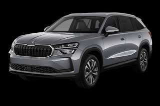 Schräge Frontansicht auf einen Skoda Kodiaq Sportline, freigestellt