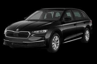 Schräge Frontansicht auf einen Skoda Octavia Sportline 30 Jahre, freigestellt