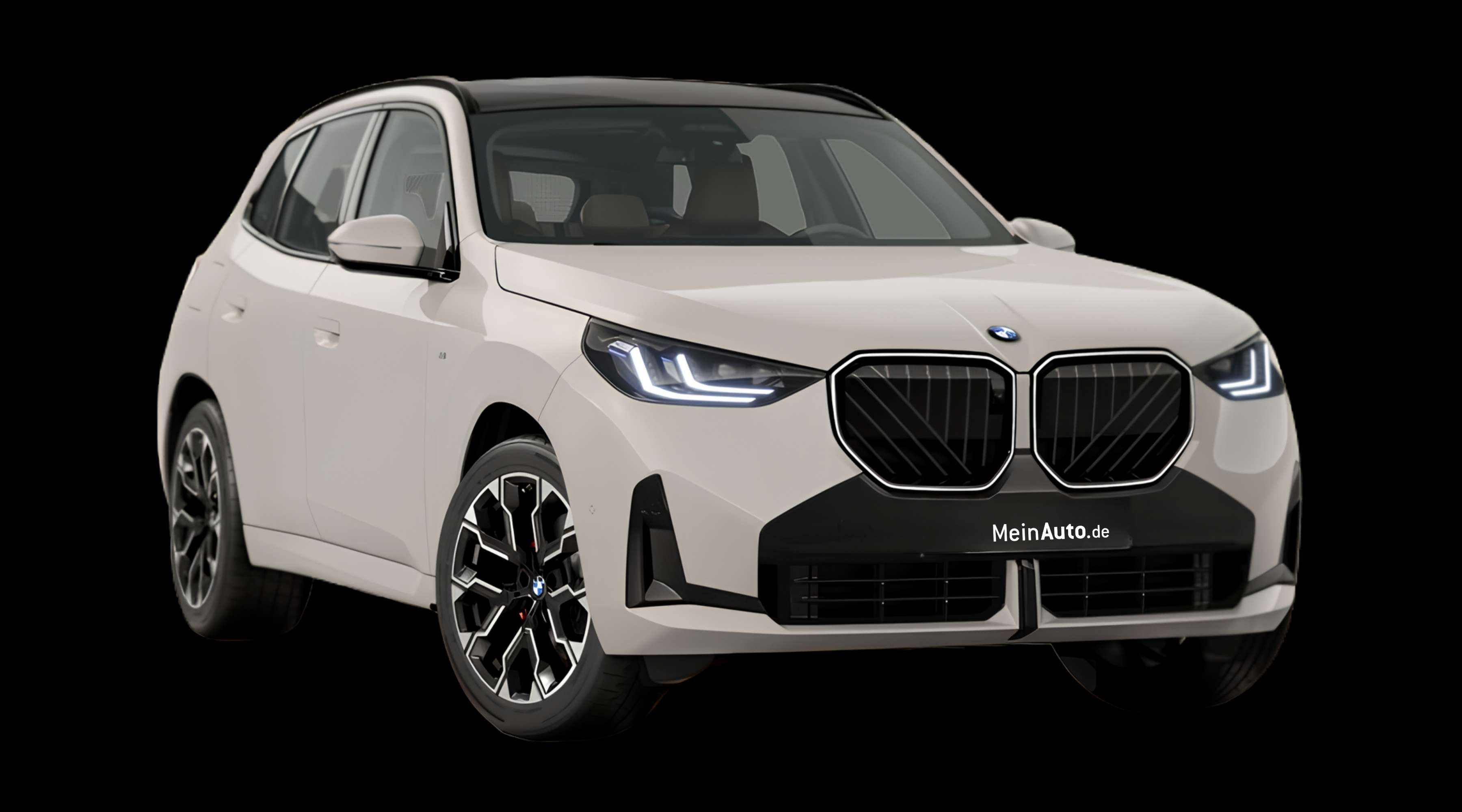 Schräge Frontansicht eines BMW X3, freigestellt