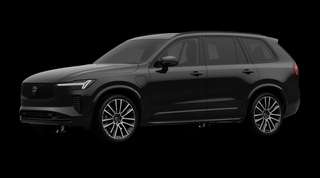 Schräge Frontansicht auf einen Volvo XC90 Black Edition Ultra, freigestellt