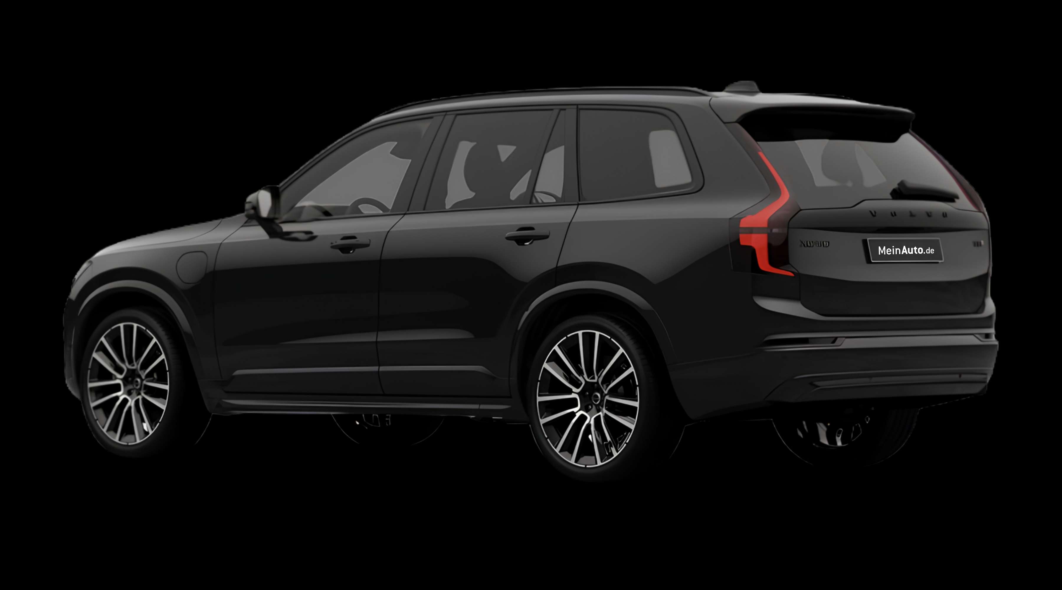 Schräge Heckansicht eines Volvo XC90, freigestellt