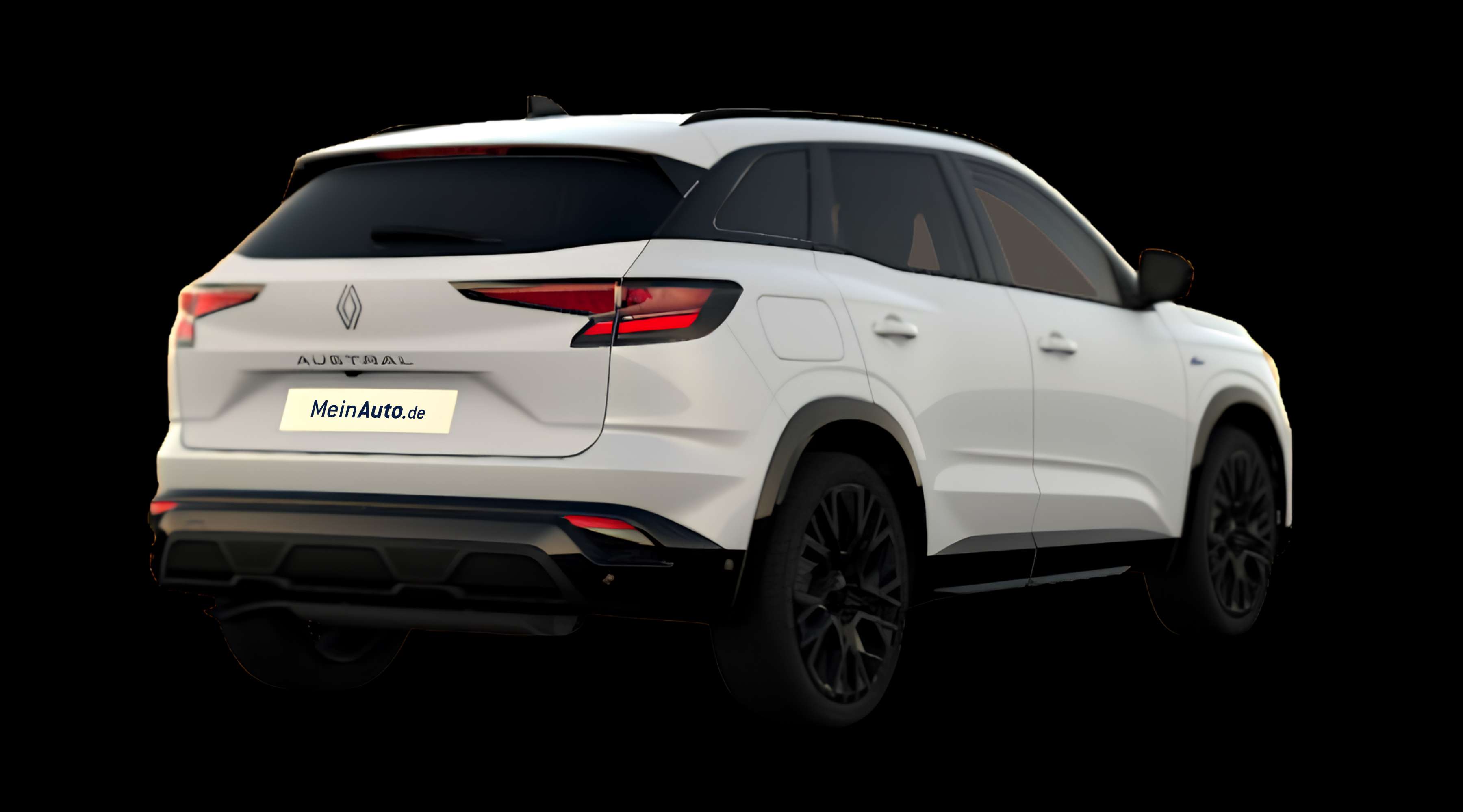 Schräge Heckansicht eines Renault Austral, freigestellt