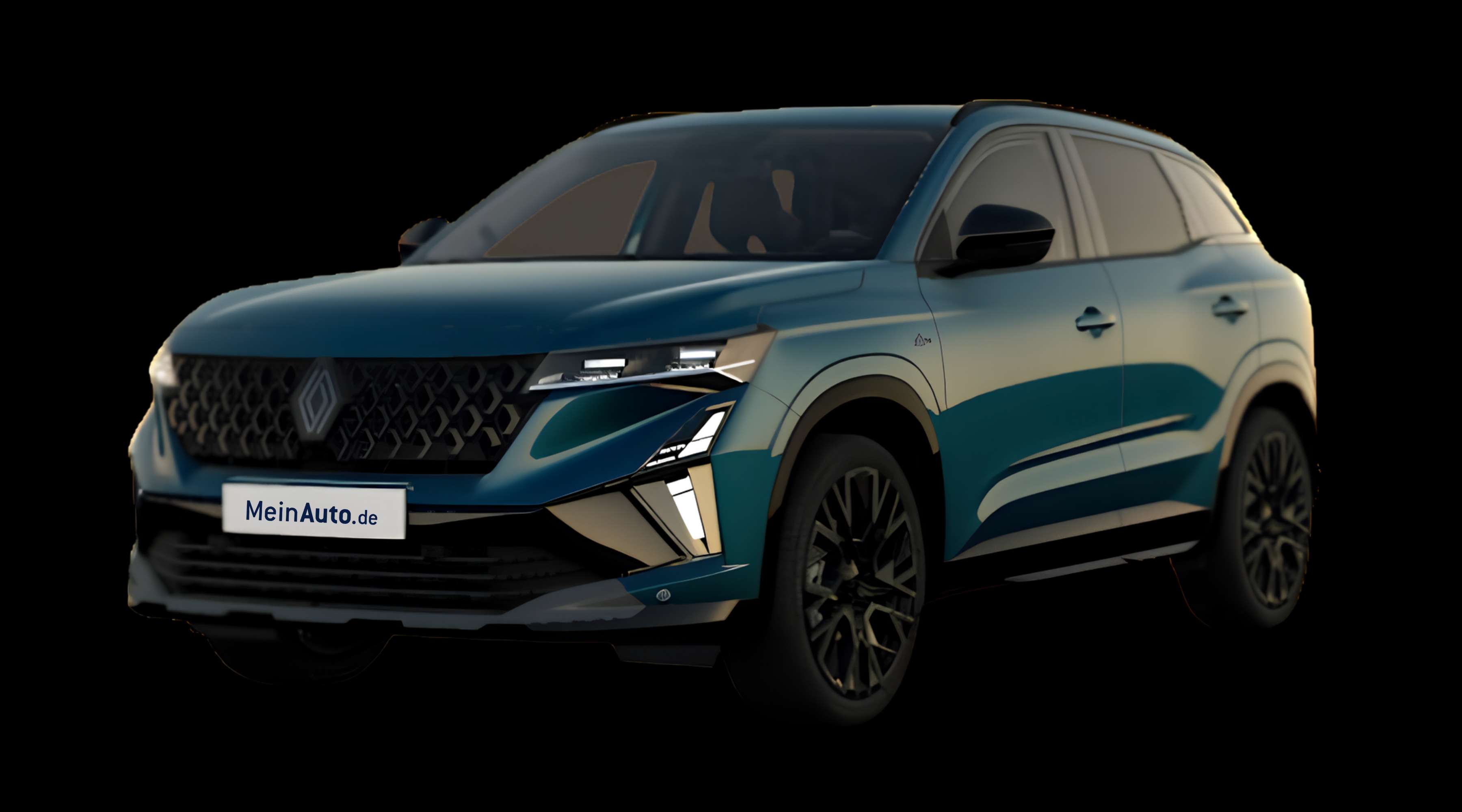 Schräge Frontansicht eines Renault Austral, freigestellt